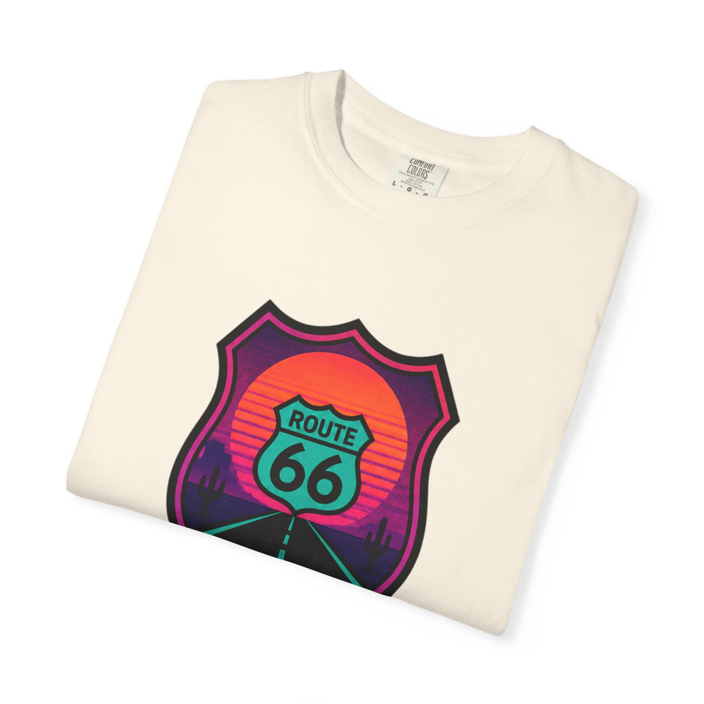 Route 66 Sunset T‑Shirt — Retro Roadtrip Graphic Tee