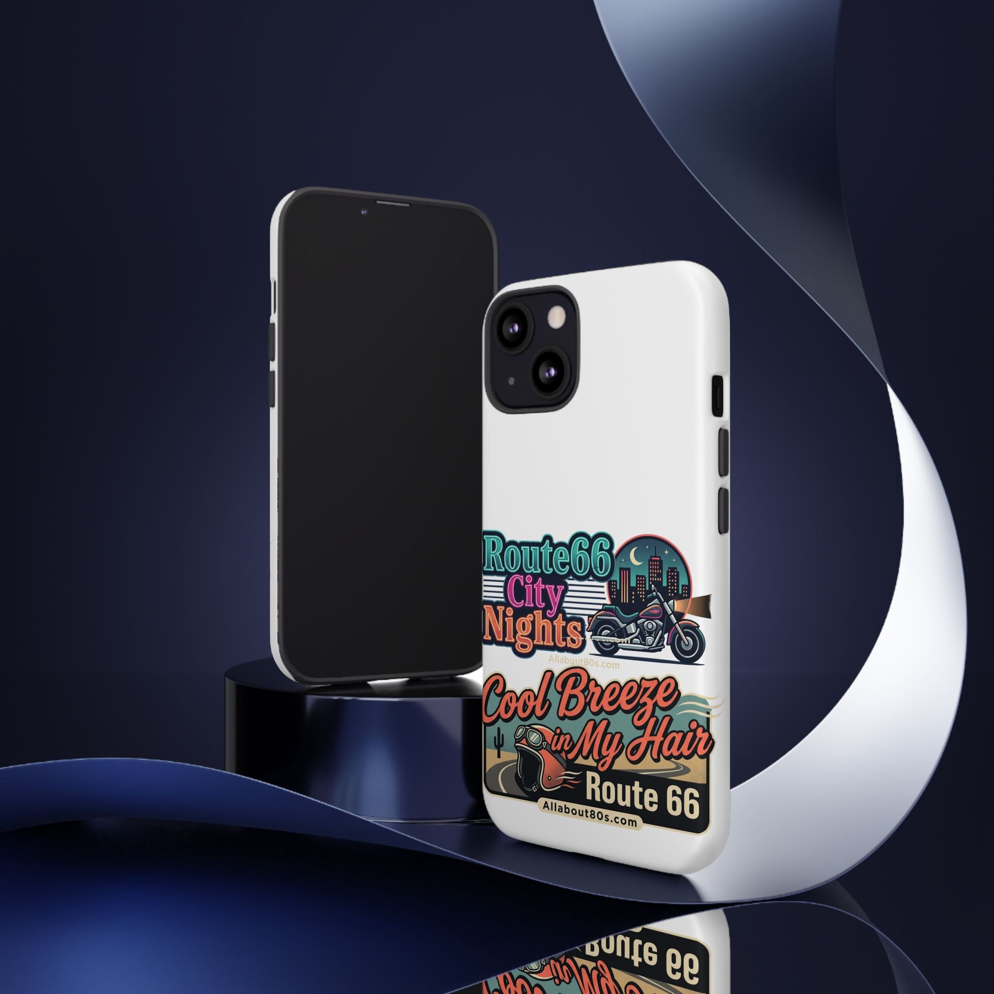 Phone Case — Route 66 City Nights Motorcycle Design