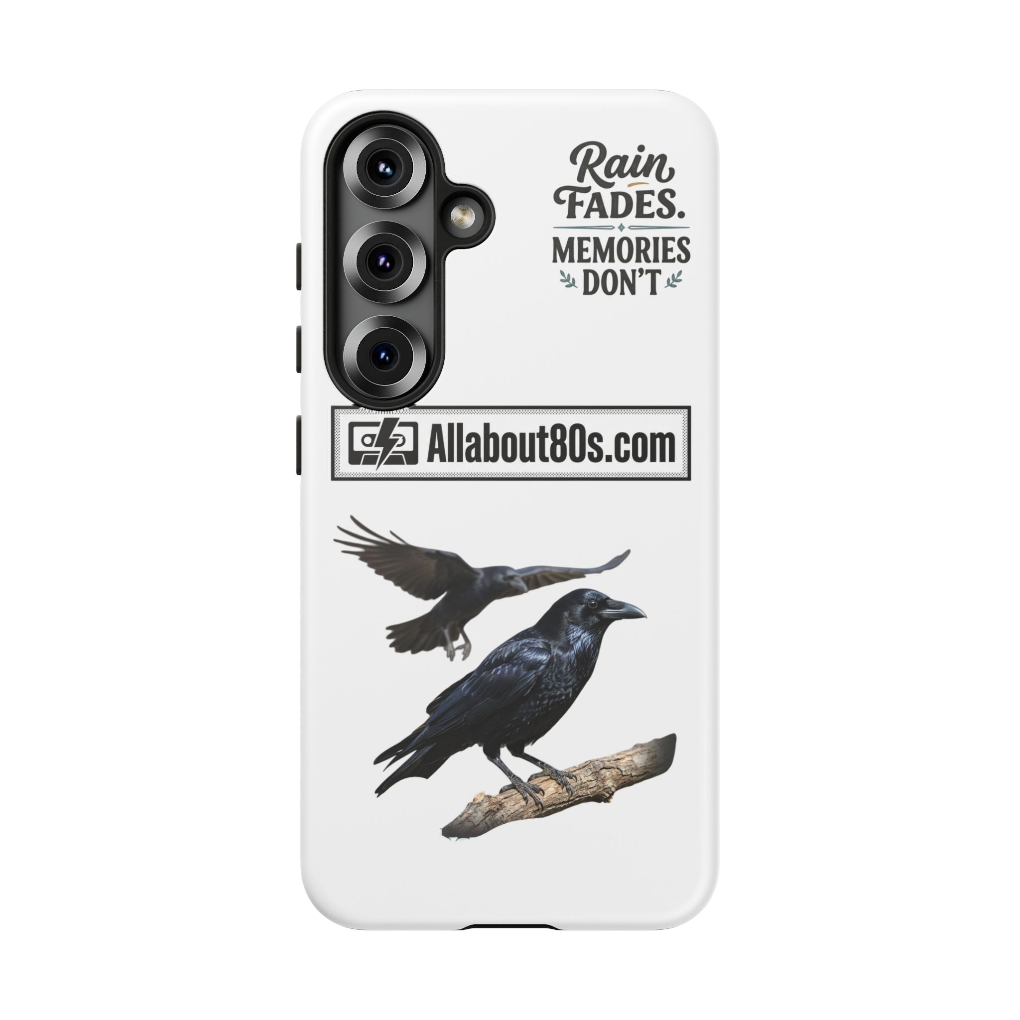Raven Flight Phone Case — Protective iPhone Case with Black Crow Design