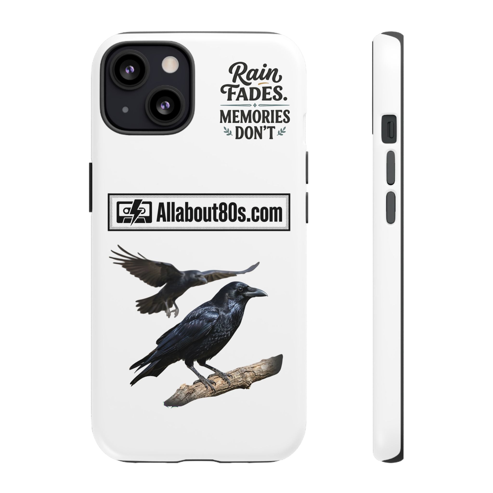 Raven Flight Phone Case — Protective iPhone Case with Black Crow Design