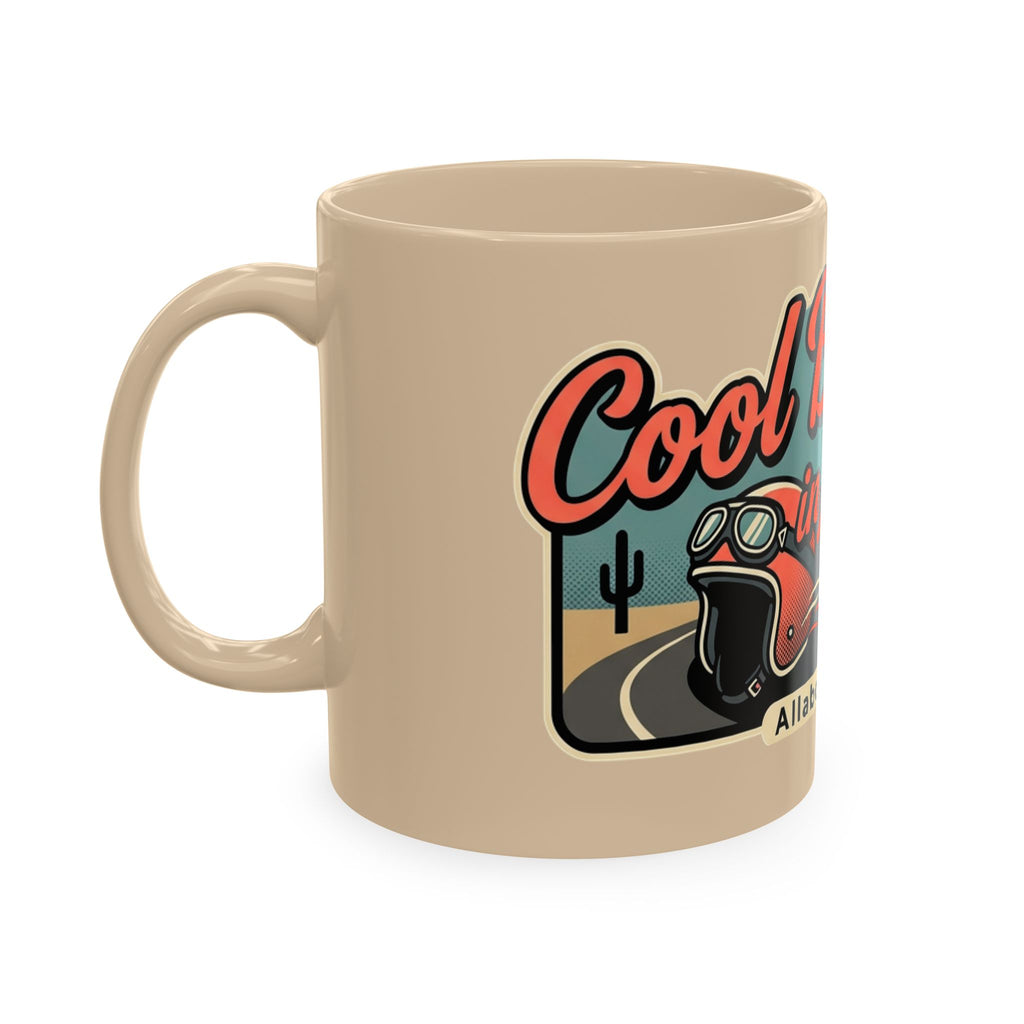 Cool Breeze in My Hair Route 66 Motorcycle Mug — Retro Biker Coffee Cup