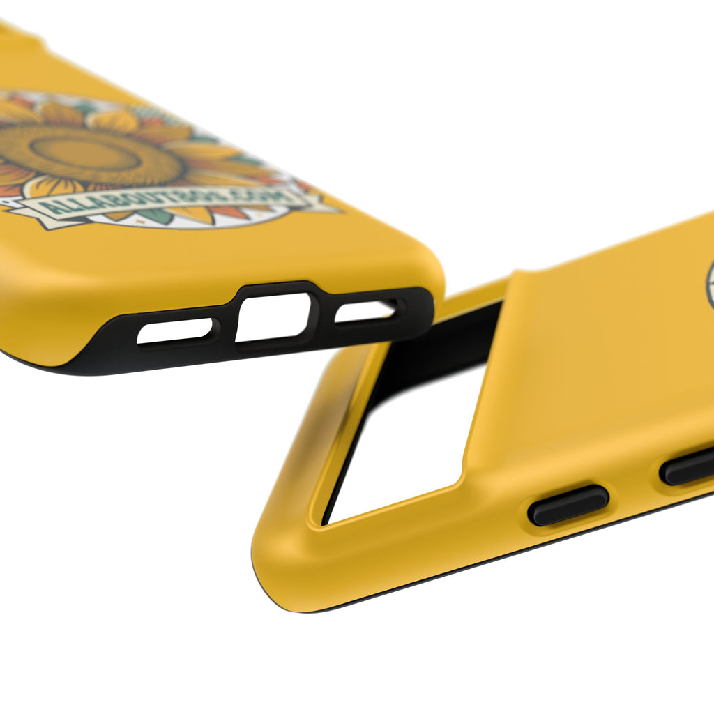 Sunflower Logo Phone Case — AllAbout80s.com Yellow Protective Cover