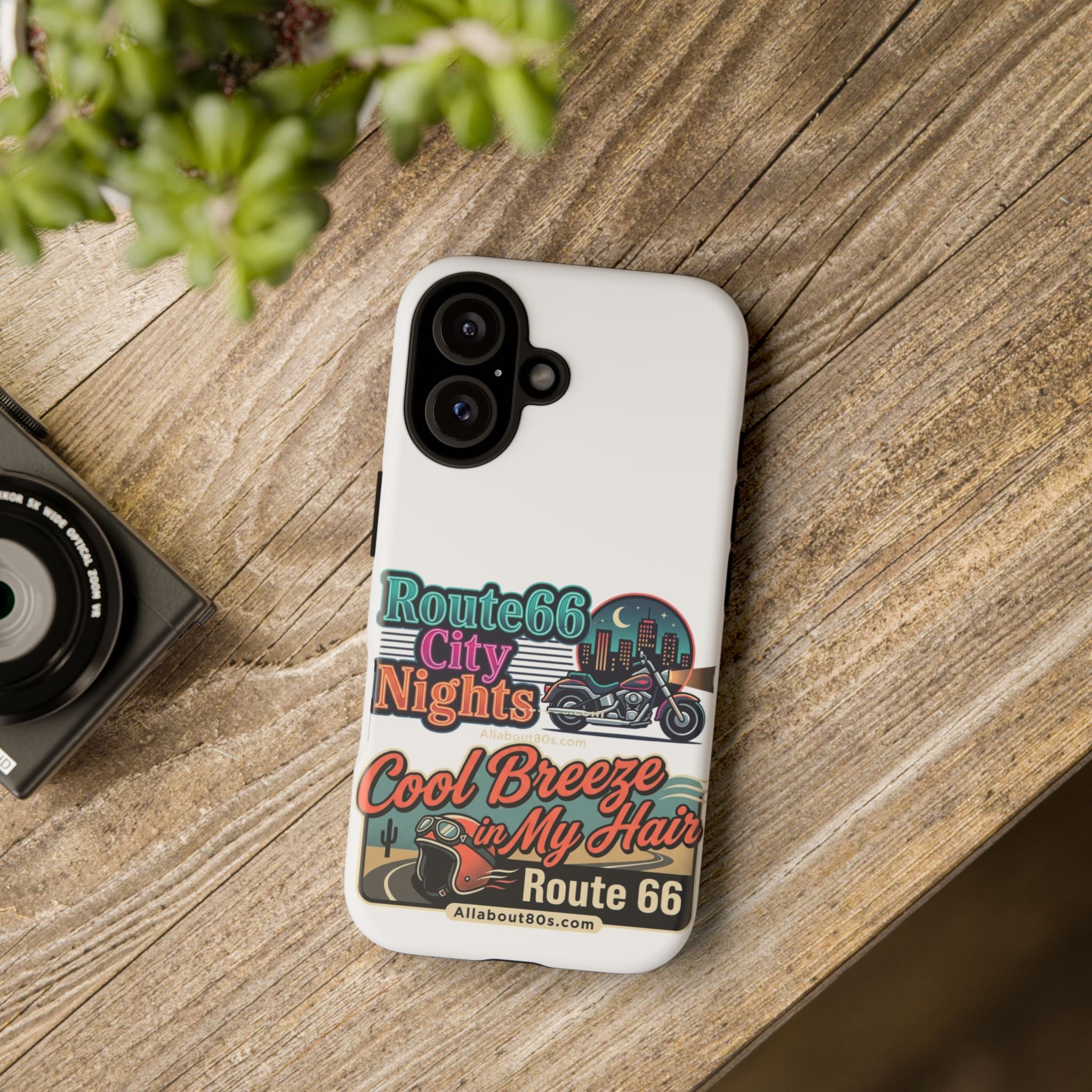 Phone Case — Route 66 City Nights Motorcycle Design