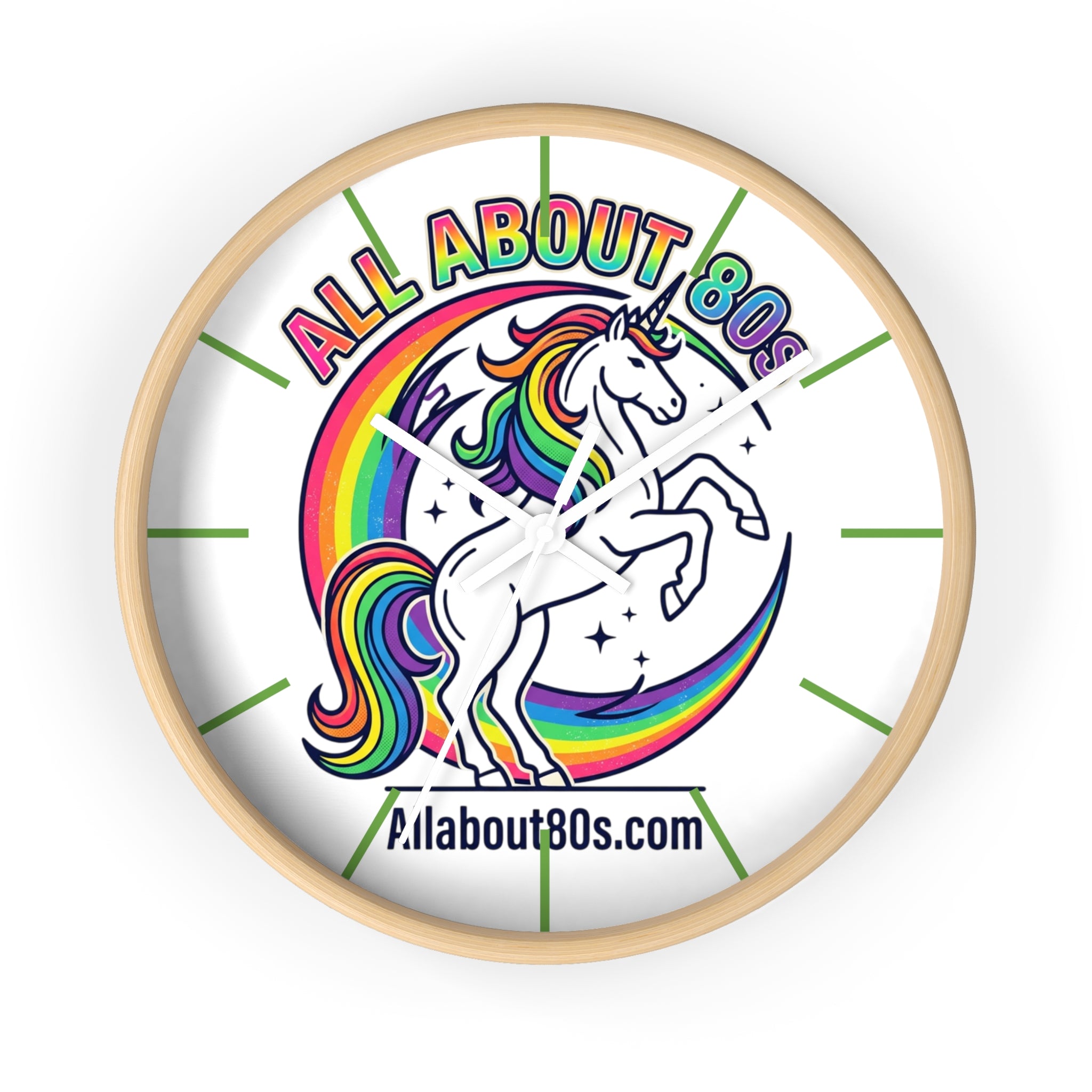 All About 80s Rainbow Unicorn Wall Clock — Retro 80s Decor