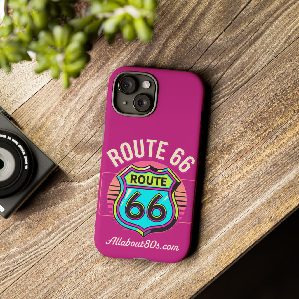 Route 66 Phone Case — Retro Neon Road Trip iPhone Cover