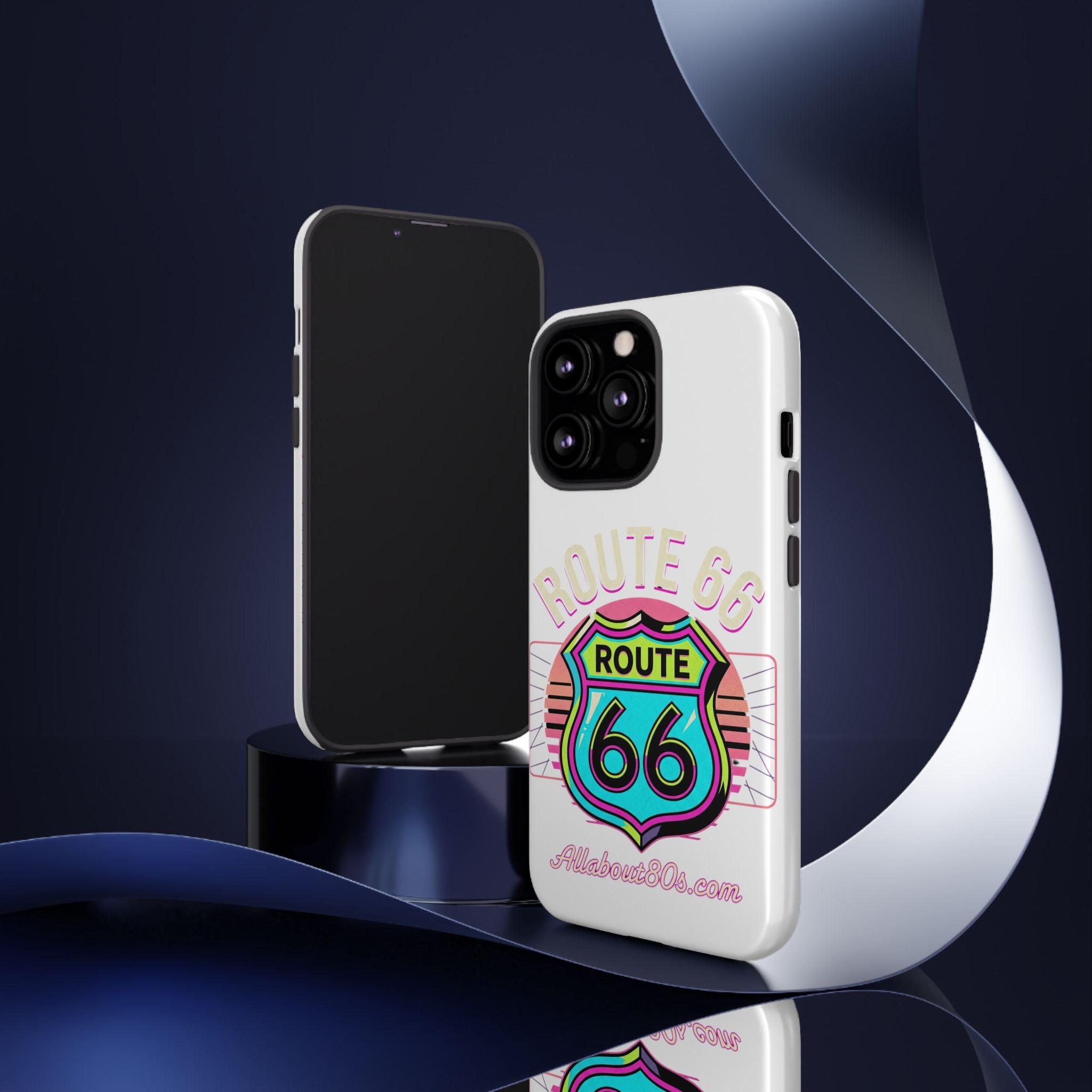 Route 66 Neon Phone Case — Retro Road Trip iPhone Cover