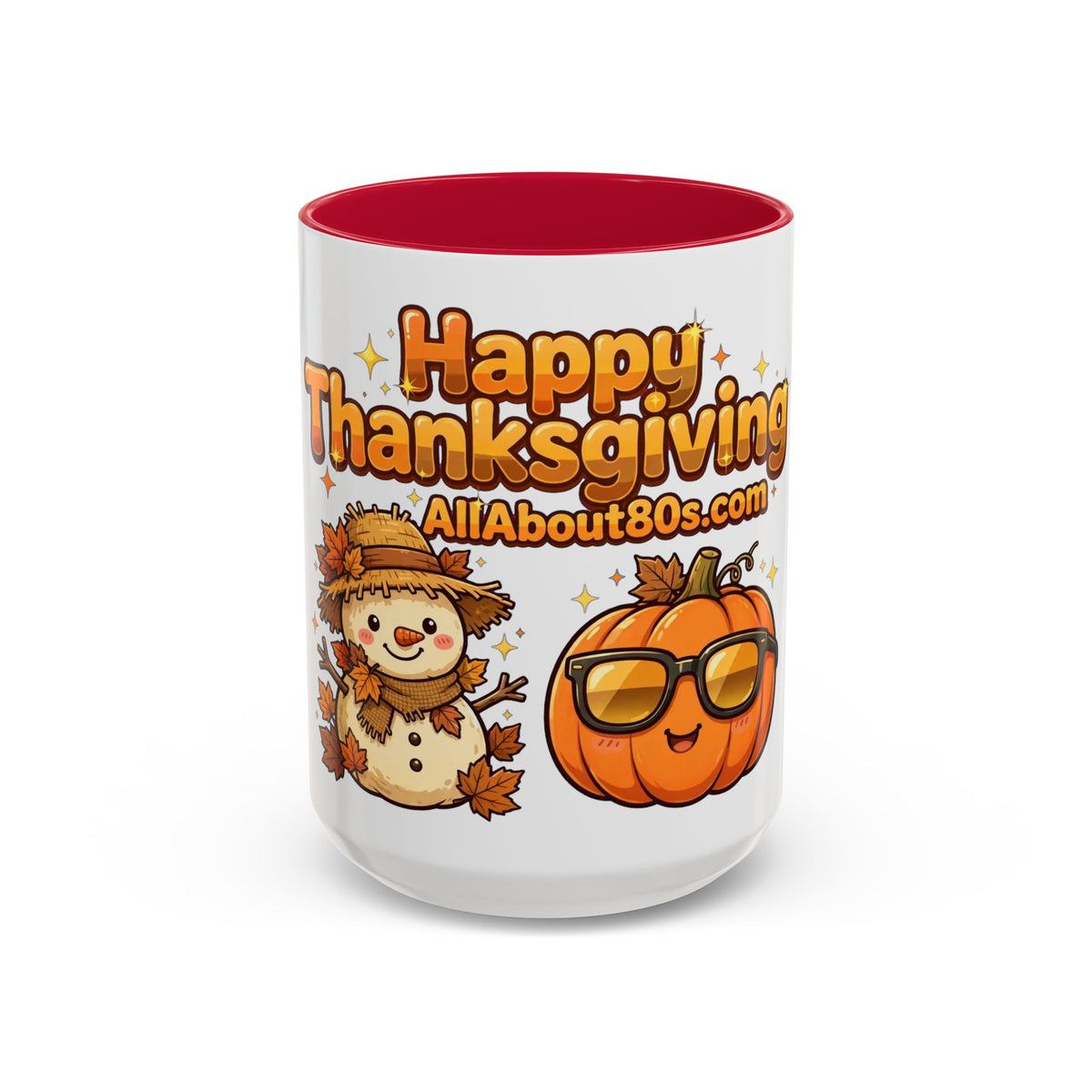 Happy Thanksgiving Pumpkin & Scarecrow Mug – Festive Fall Coffee Cup (11oz, 15oz)