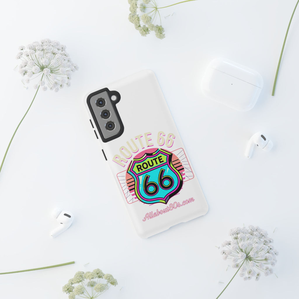 Route 66 Neon Phone Case — Retro Road Trip iPhone Cover
