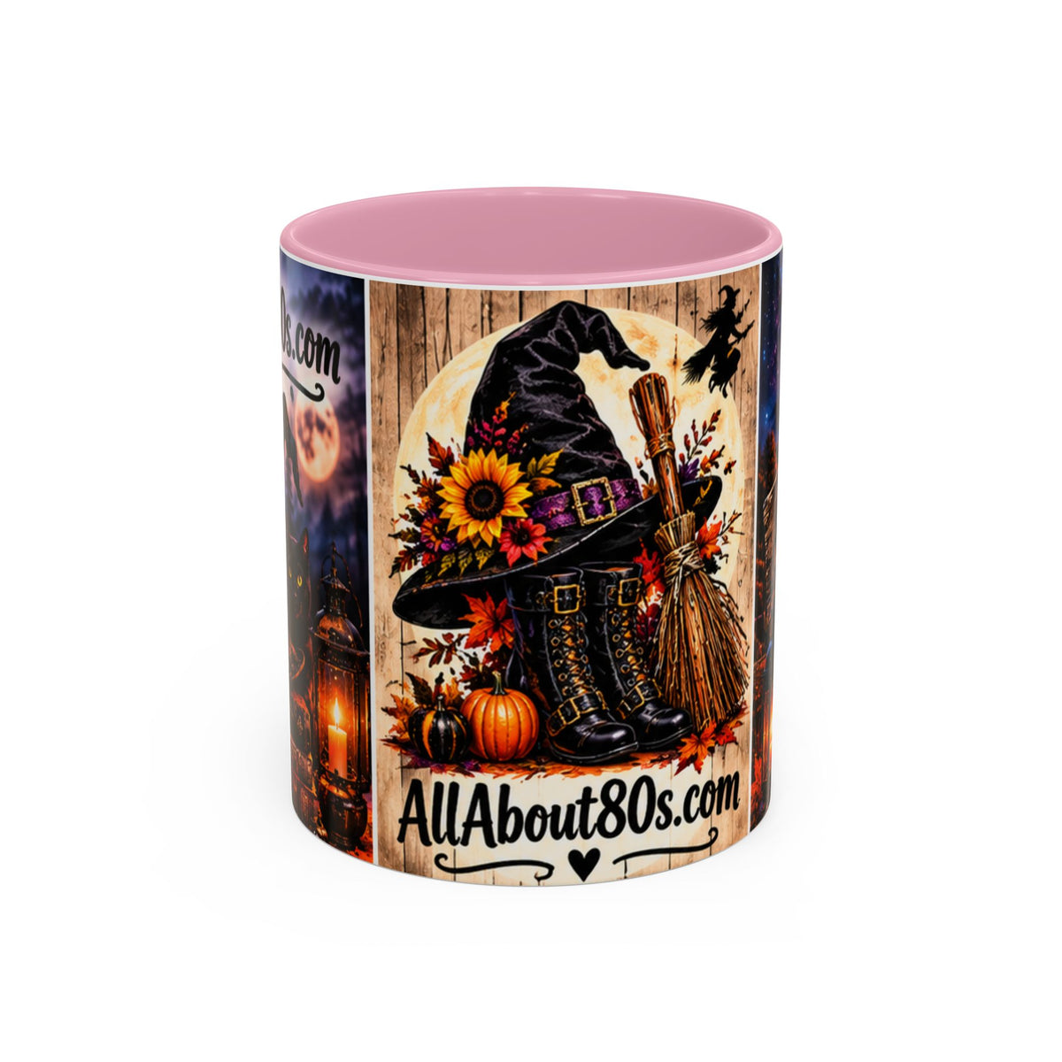 Halloween Witch Scene Coffee Mug — AllAbout80s.com Pumpkin & Moon 11oz/15oz