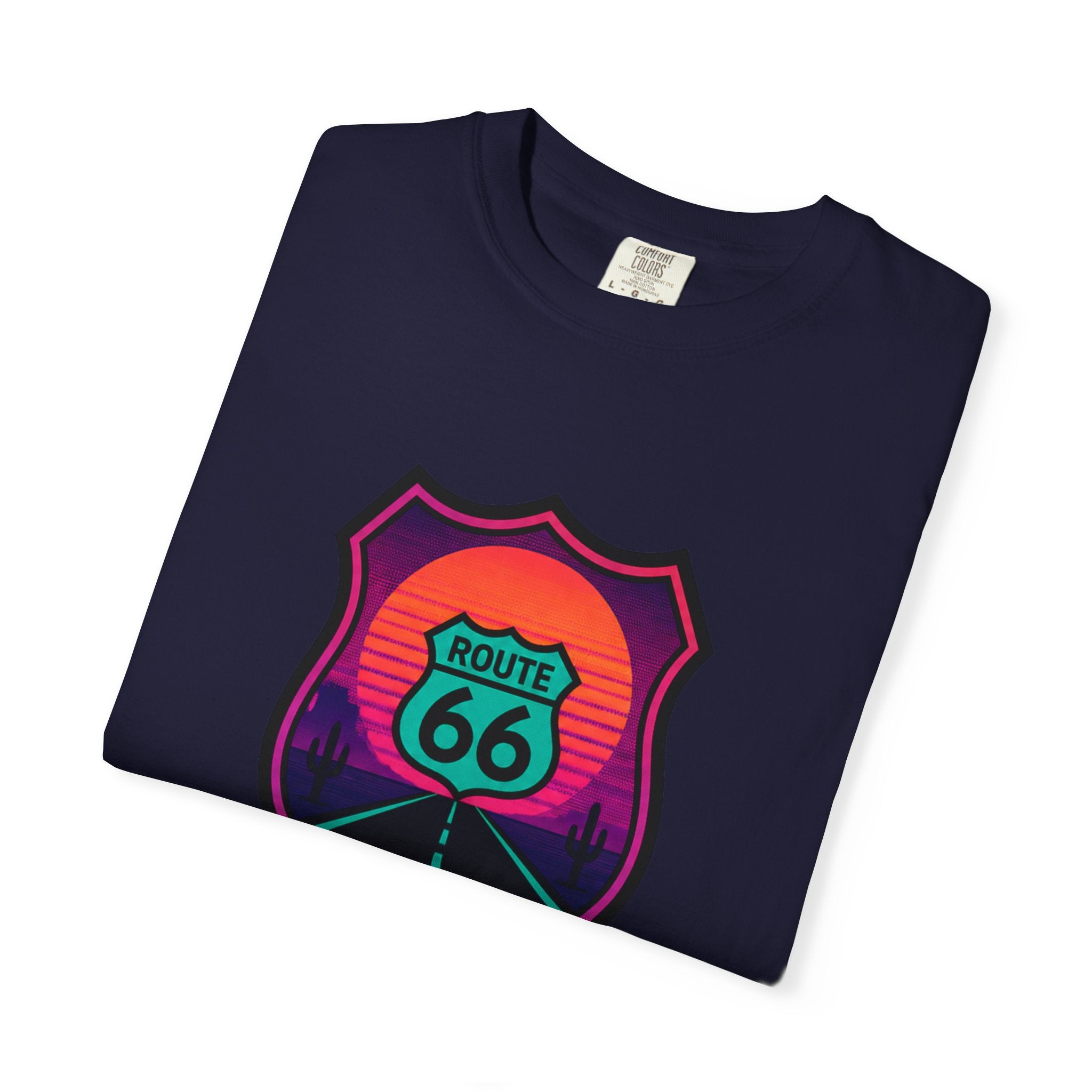 Route 66 Sunset T‑Shirt — Retro Roadtrip Graphic Tee