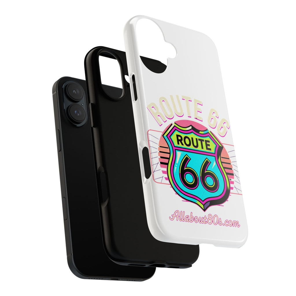 Route 66 Neon Phone Case — Retro Road Trip iPhone Cover