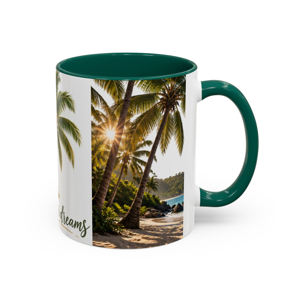 Live Your Dreams Palm Tree Mug