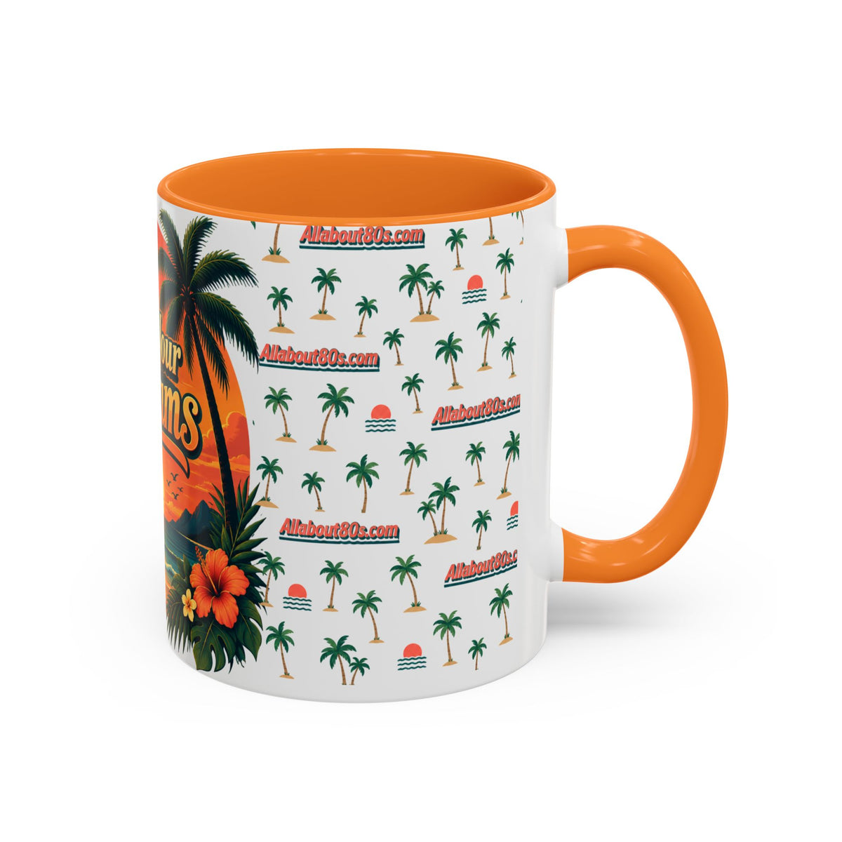 Live Your Dreams Tropical Sunset Mug