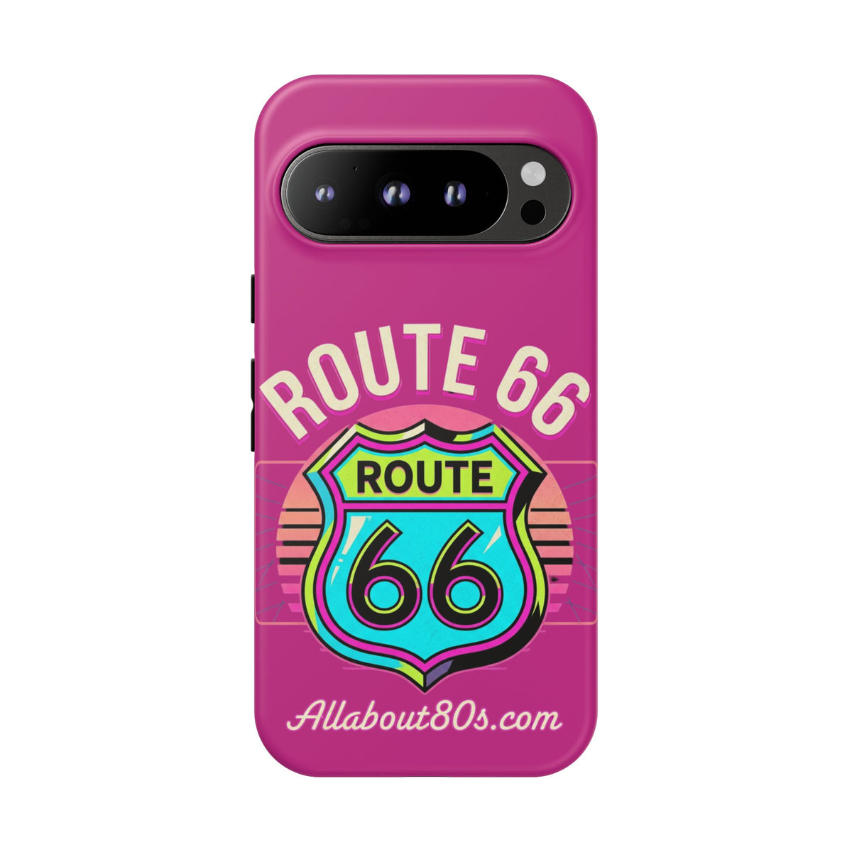 Route 66 Phone Case — Retro Neon Road Trip iPhone Cover