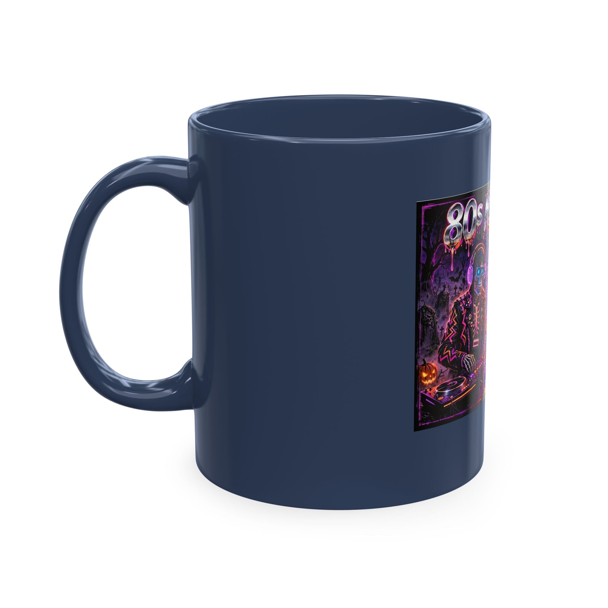 Halloween Nightmares Ceramic Mug – 80s Horror Retro Pumpkin Witch Coffee Cup