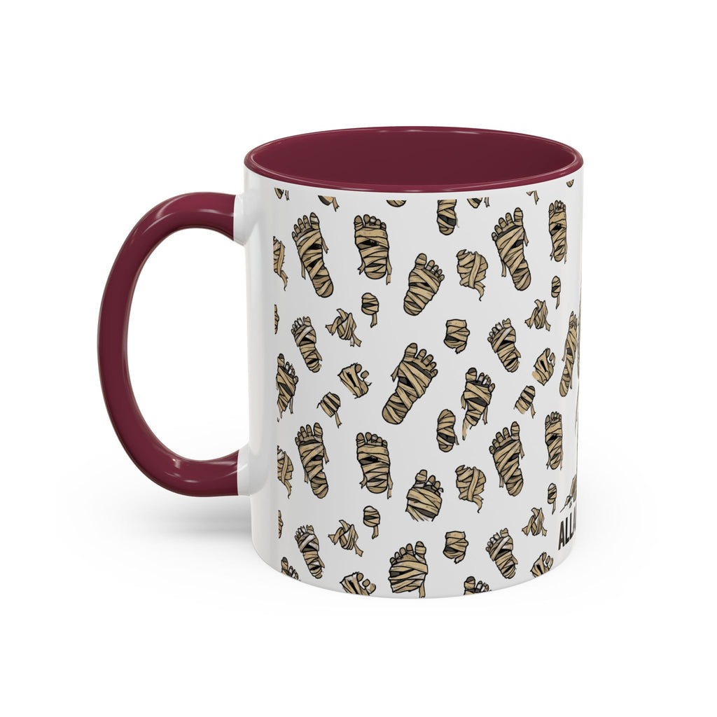 Mummy Pattern Coffee Mug (11oz & 15oz) – Retro Monster Tea Cup with AllAbout80s.com Design