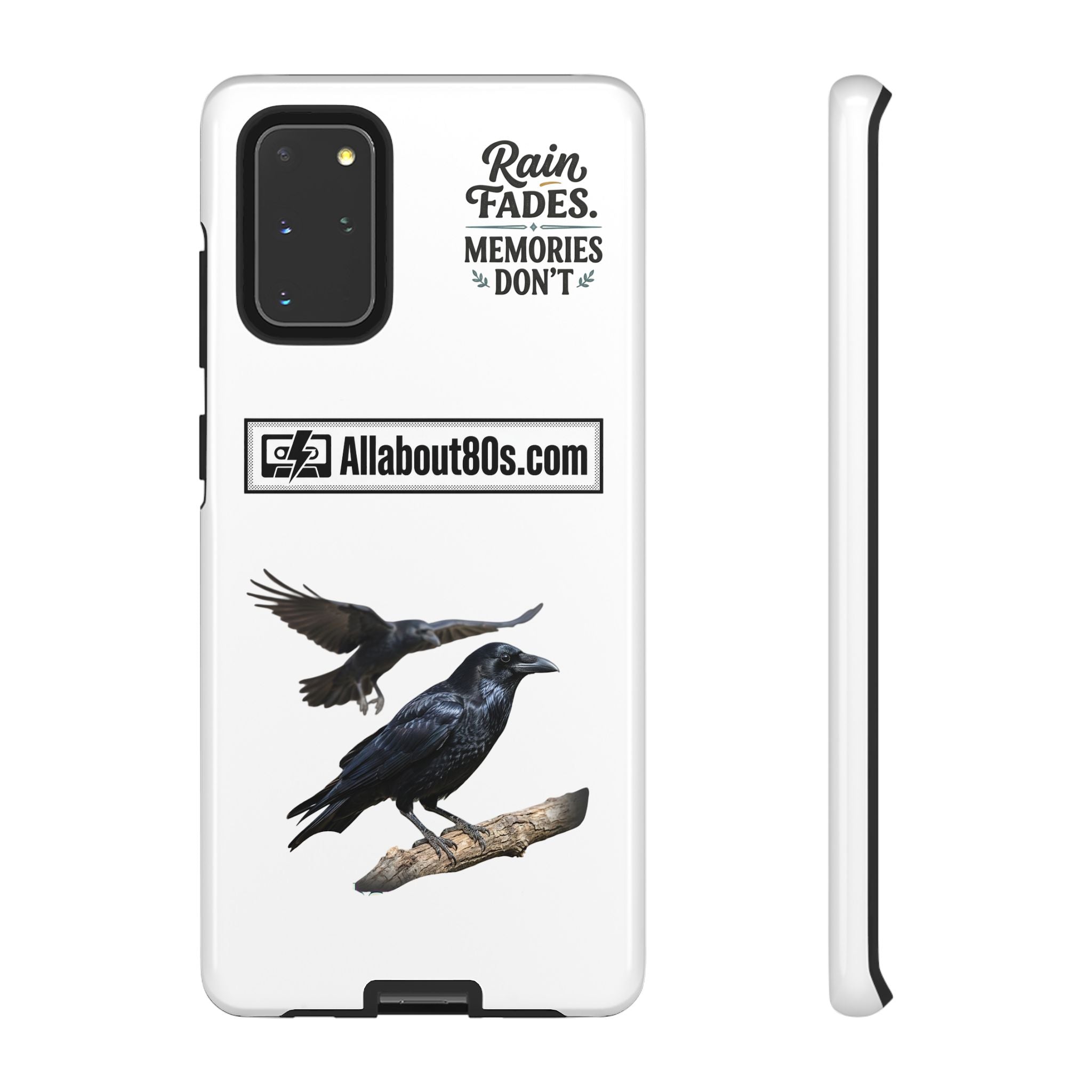 Raven Flight Phone Case — Protective iPhone Case with Black Crow Design