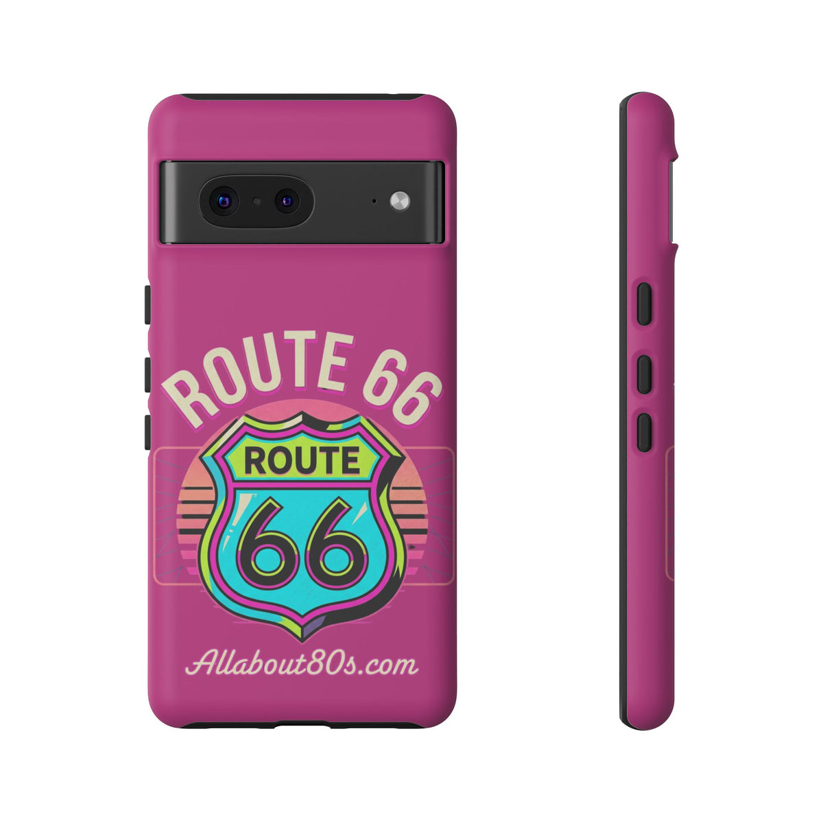 Route 66 Phone Case — Retro Neon Road Trip iPhone Cover