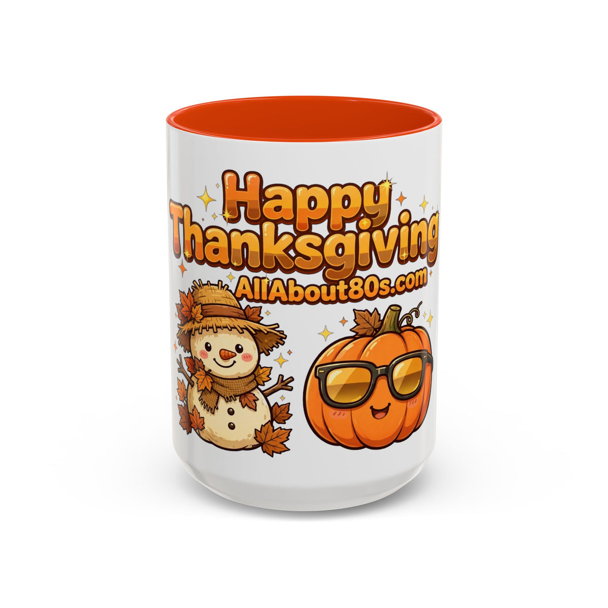 Happy Thanksgiving Pumpkin & Scarecrow Mug – Festive Fall Coffee Cup (11oz, 15oz)