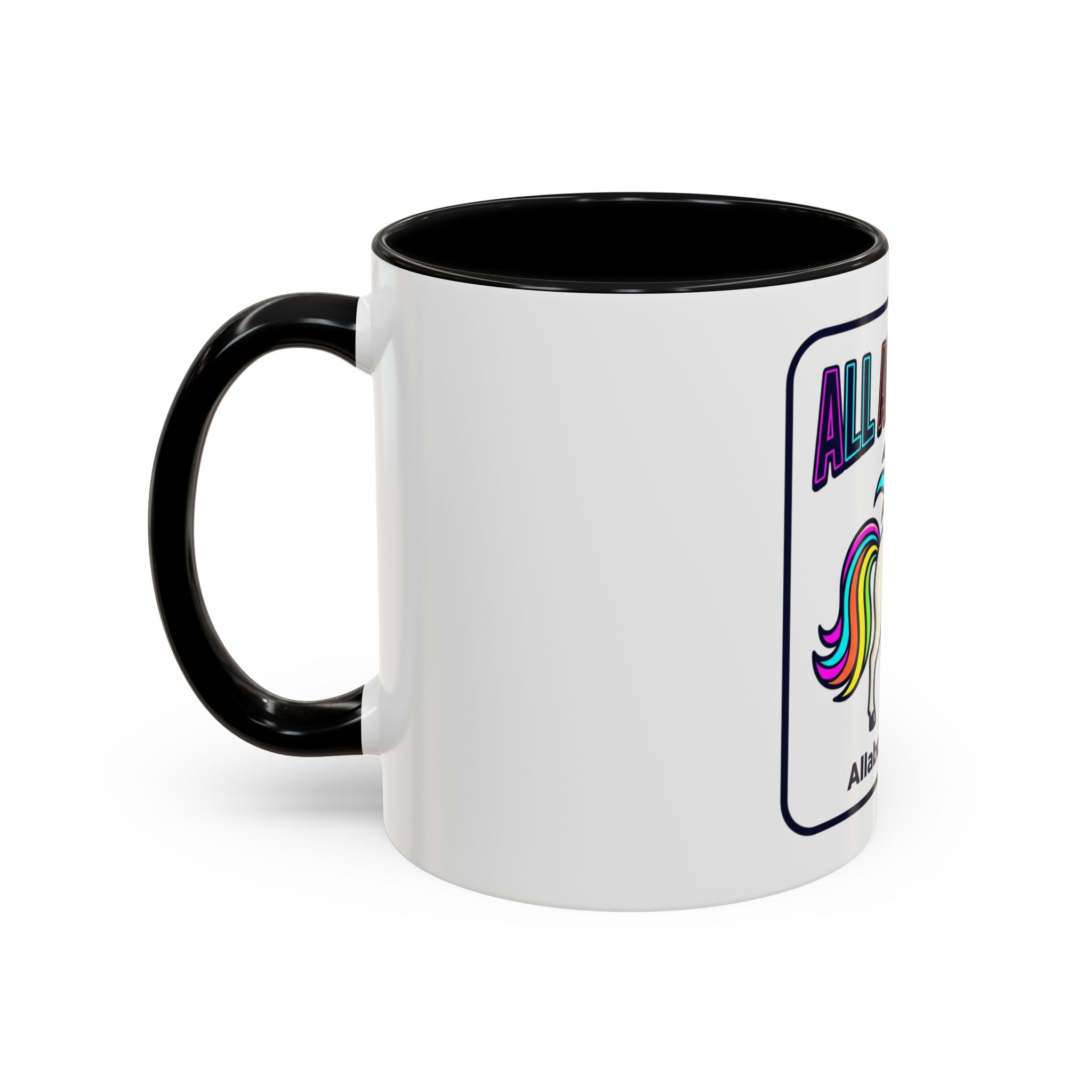 80s Unicorn Coffee Mug — Allabout80s Retro Rainbow Accent Mug (11/15oz)
