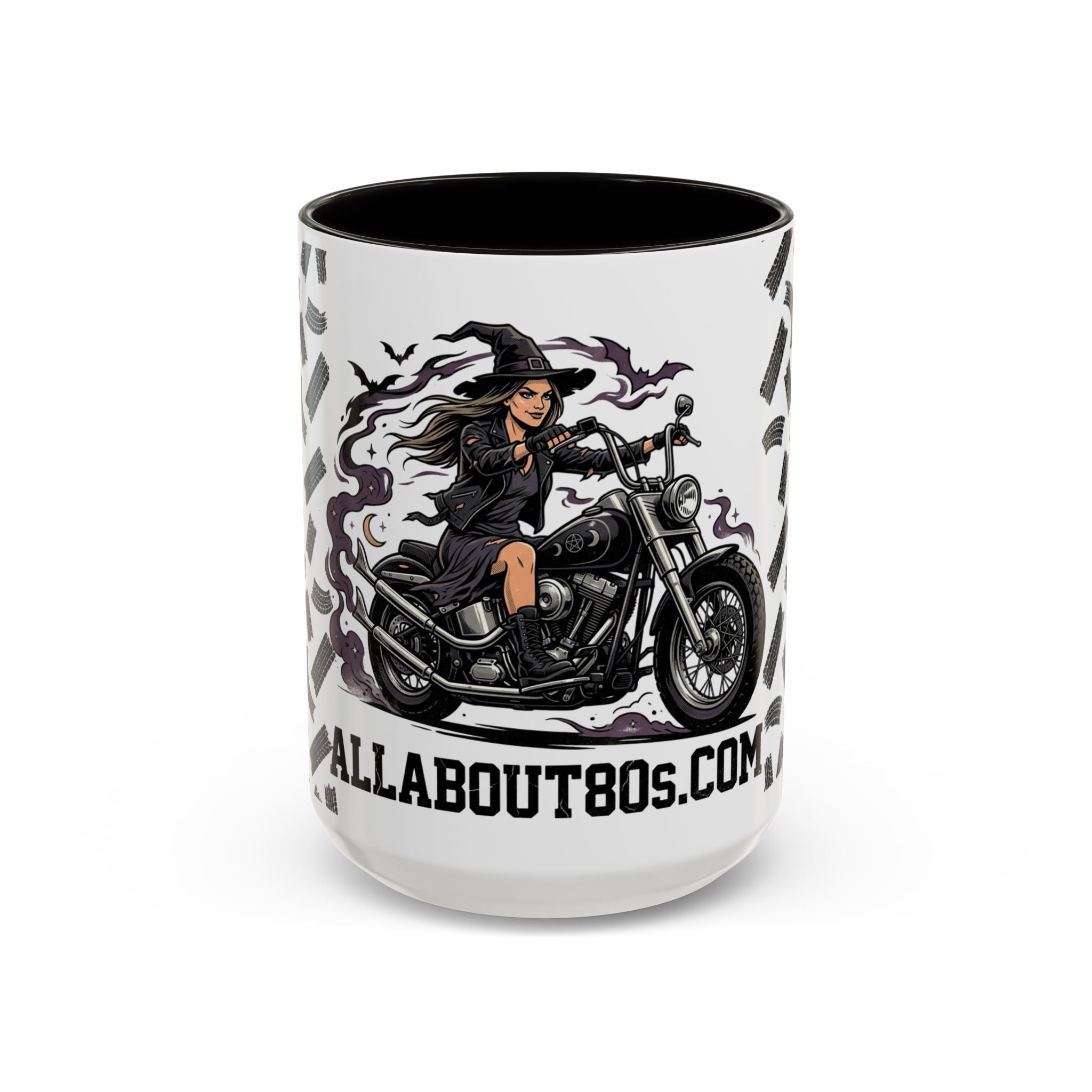 Witch Biker Mug – Motorcycle Witch Coffee Cup (11oz/15oz)