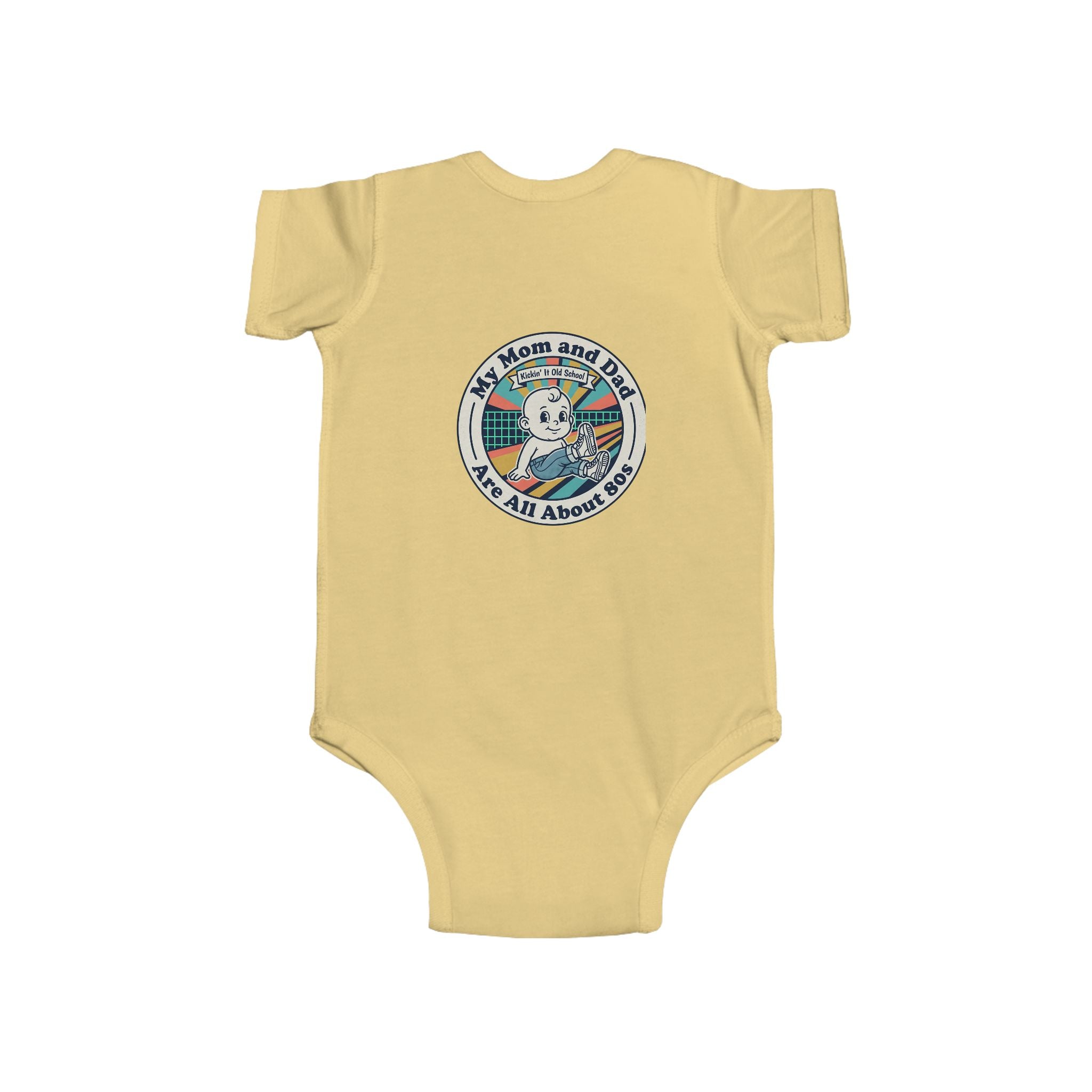 Baby Bodysuit — 'My Mom and Dad Are All About Me' Retro Cassette Design