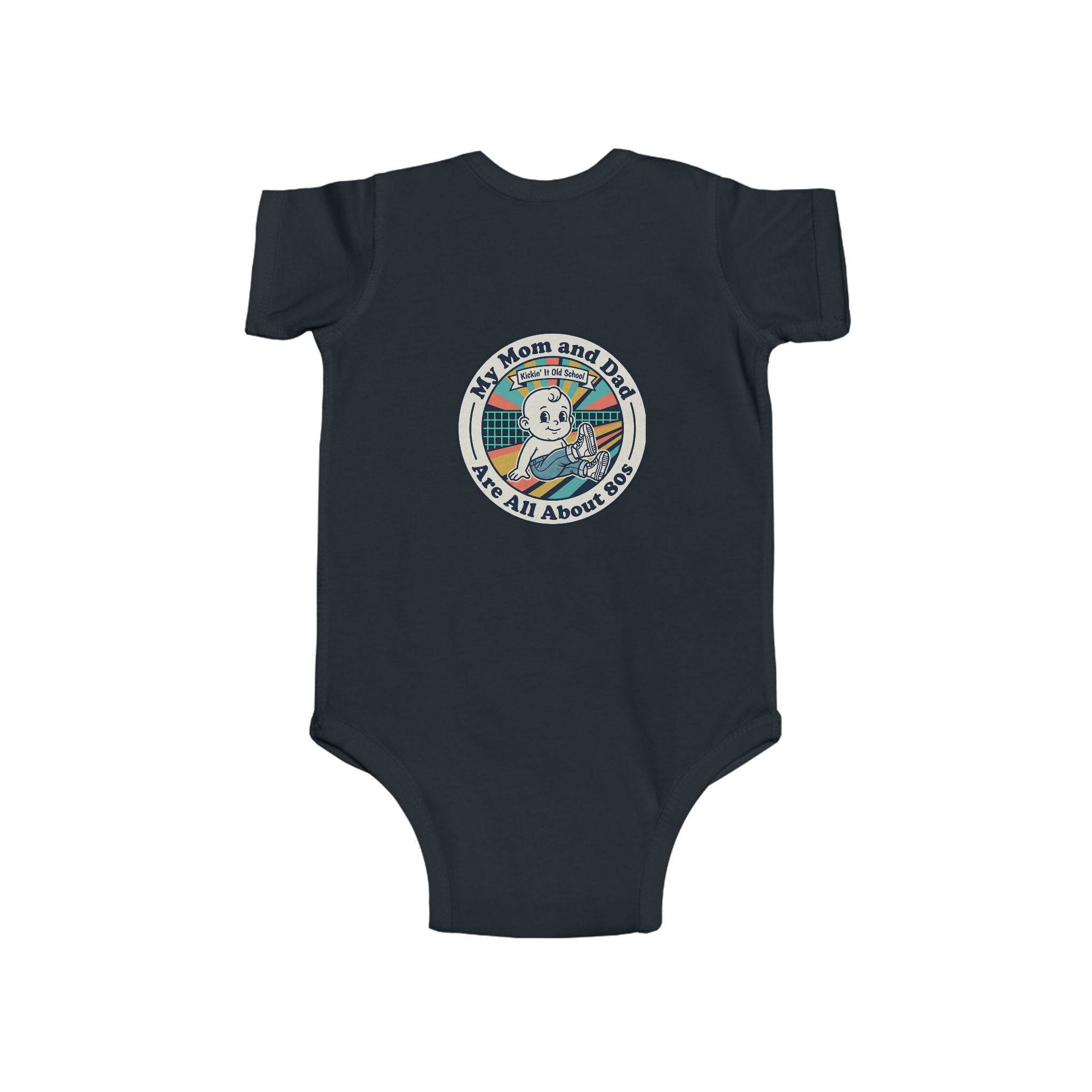 Baby Bodysuit — 'My Mom and Dad Are All About Me' Retro Cassette Design