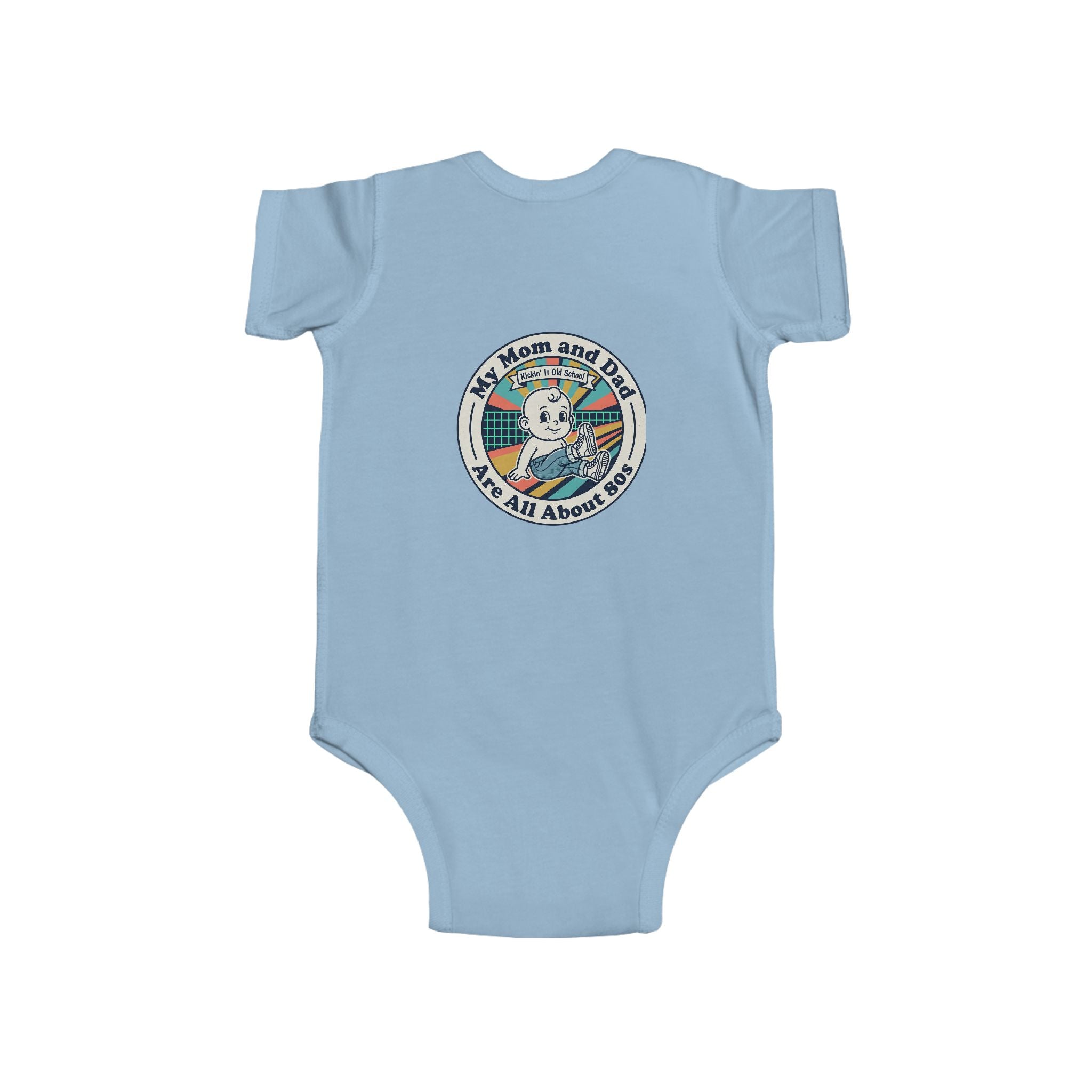 Baby Bodysuit — 'My Mom and Dad Are All About Me' Retro Cassette Design
