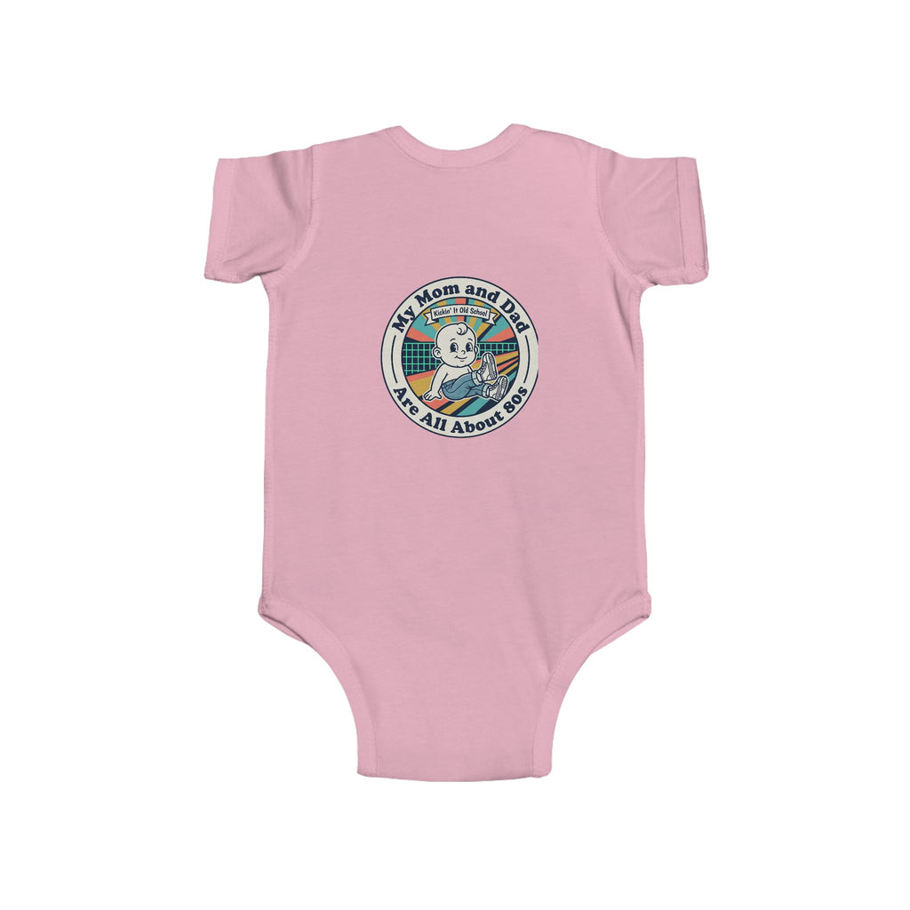 Baby Bodysuit — 'My Mom and Dad Are All About Me' Retro Cassette Design