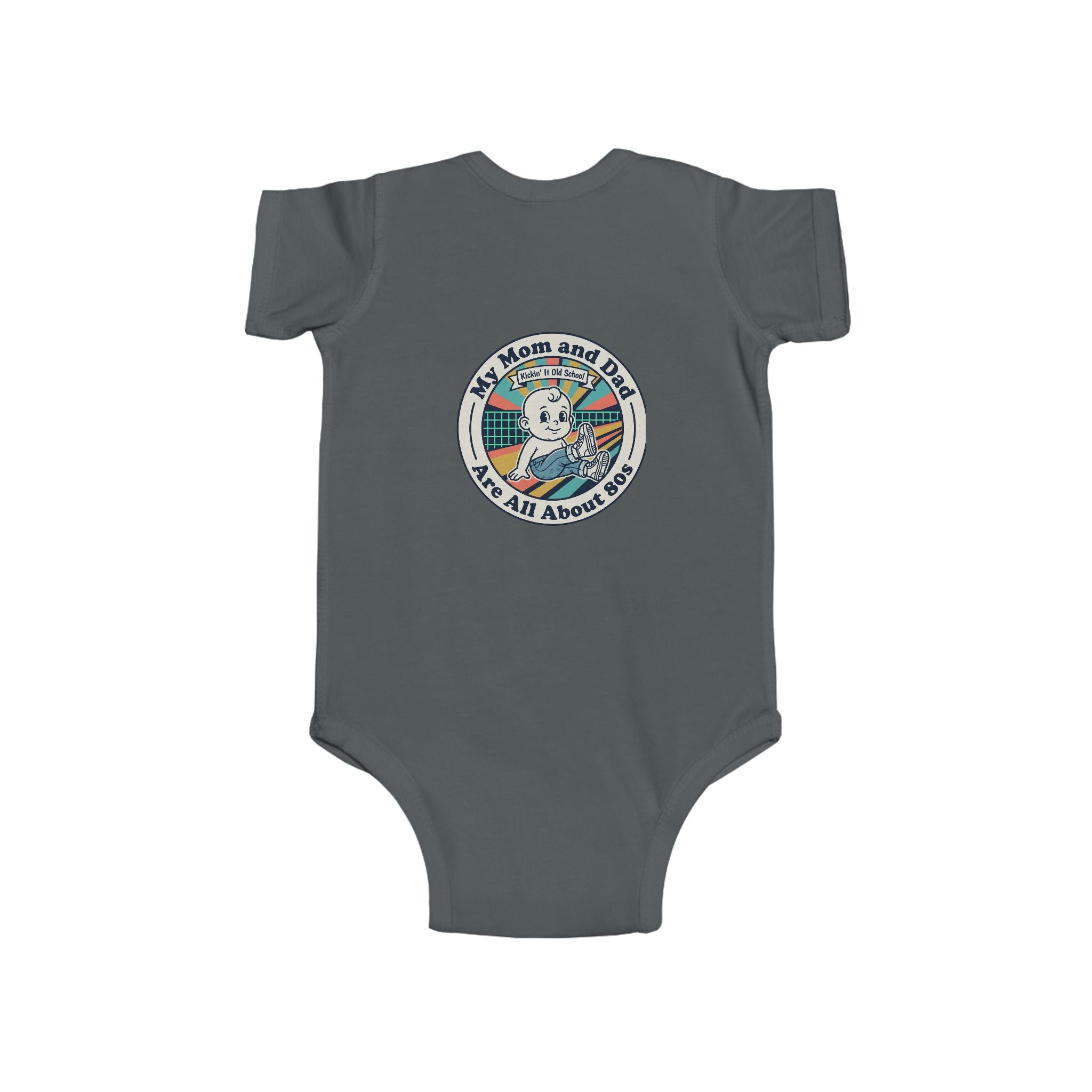 Baby Bodysuit — 'My Mom and Dad Are All About Me' Retro Cassette Design