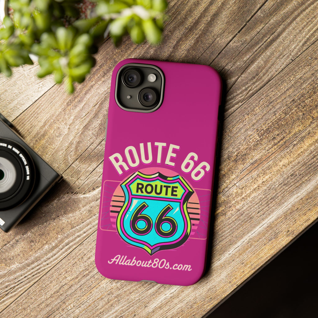 Route 66 Phone Case — Retro Neon Road Trip iPhone Cover