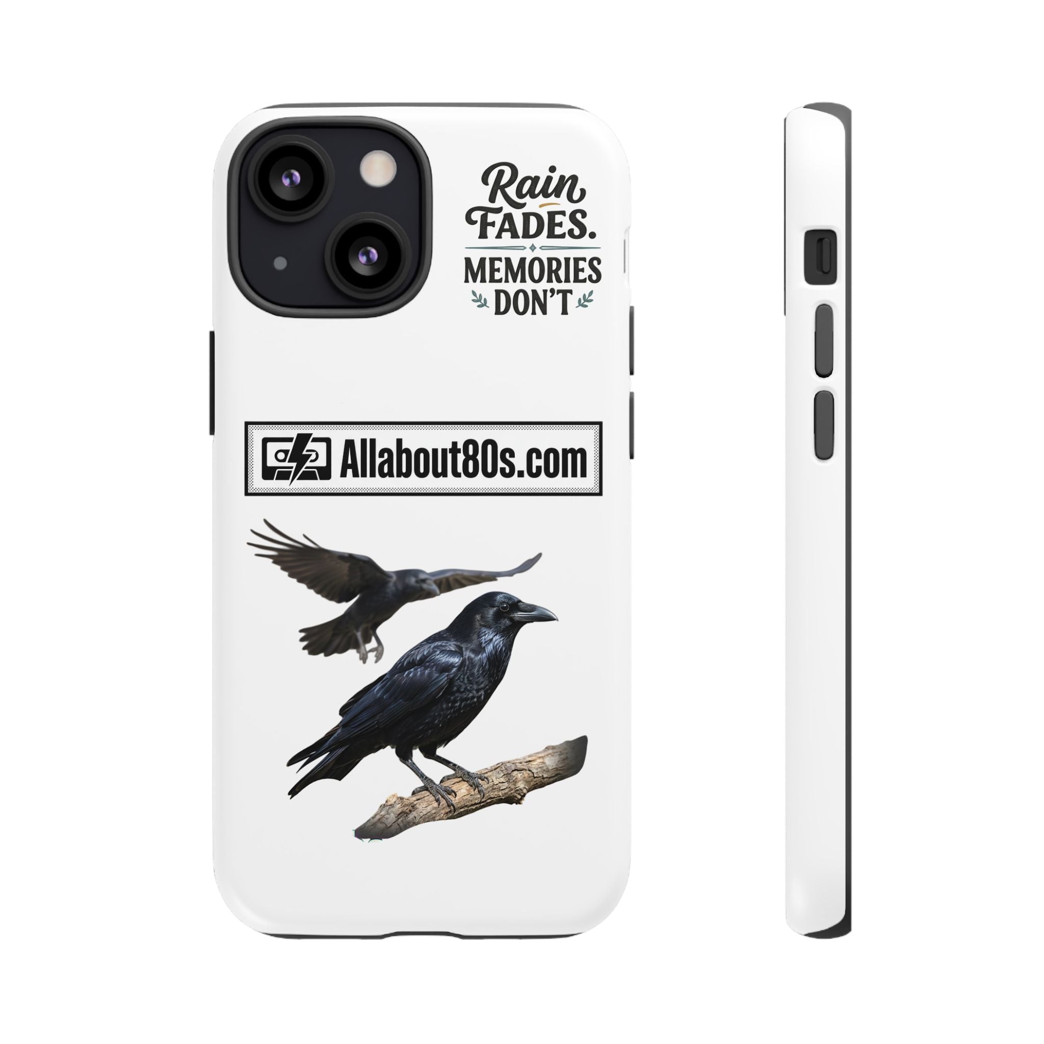 Raven Flight Phone Case — Protective iPhone Case with Black Crow Design