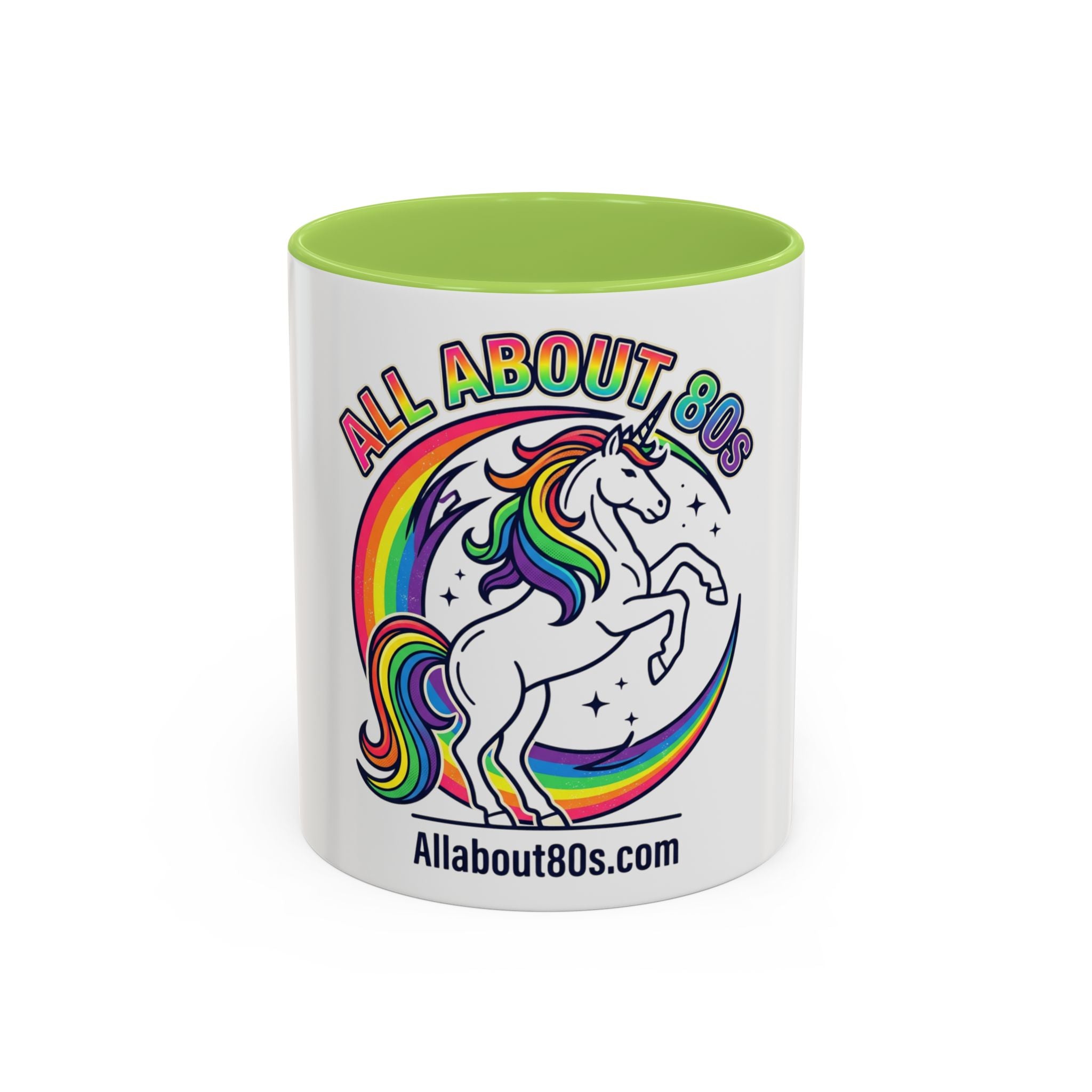 All About 80s Unicorn Rainbow Coffee Mug (11/15oz)