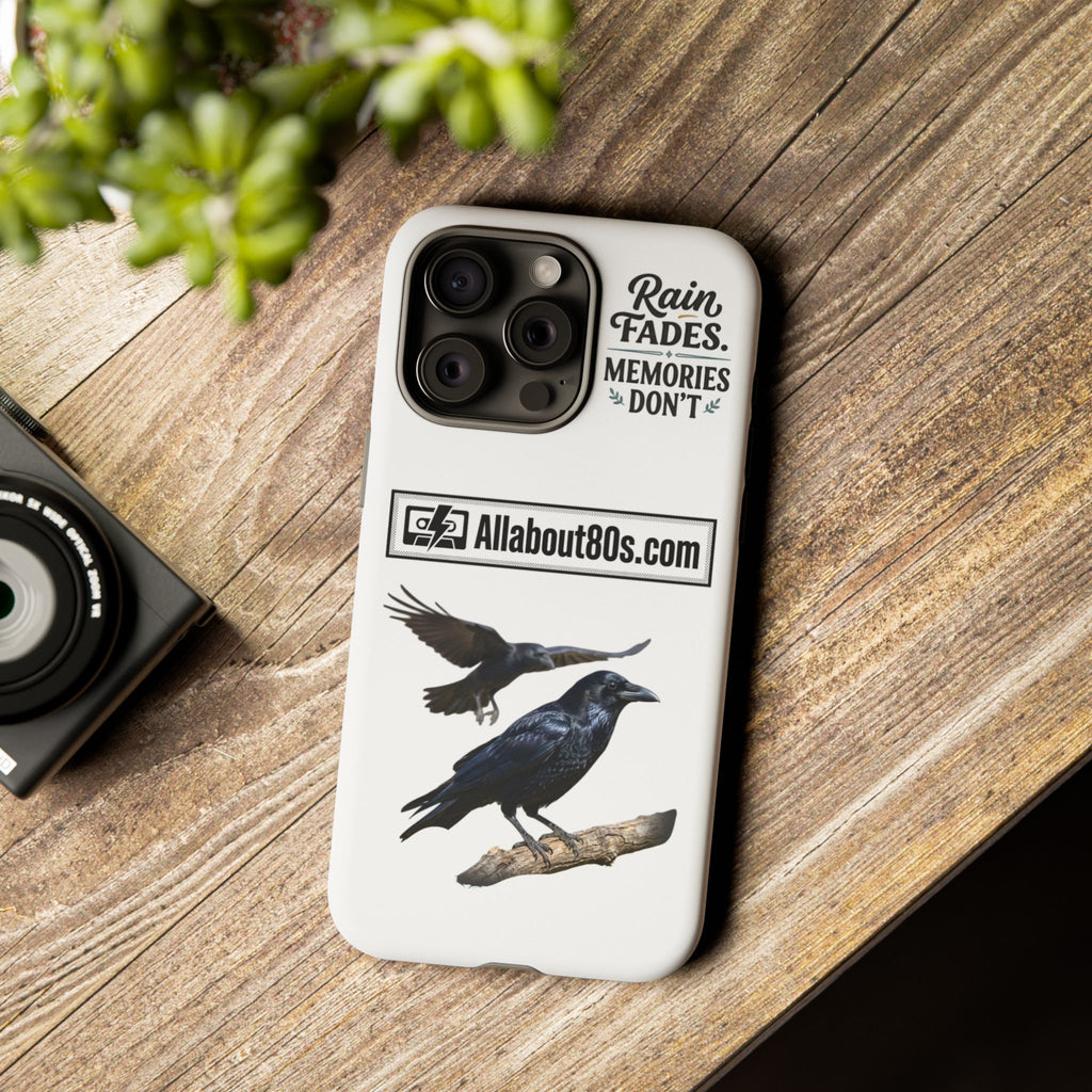 Raven Flight Phone Case — Protective iPhone Case with Black Crow Design