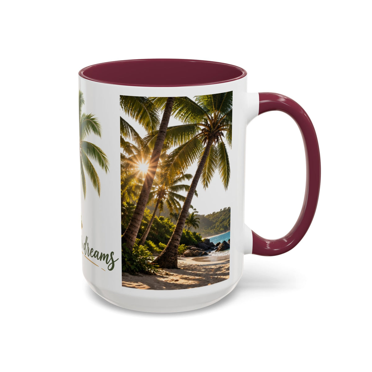 Live Your Dreams Palm Tree Mug