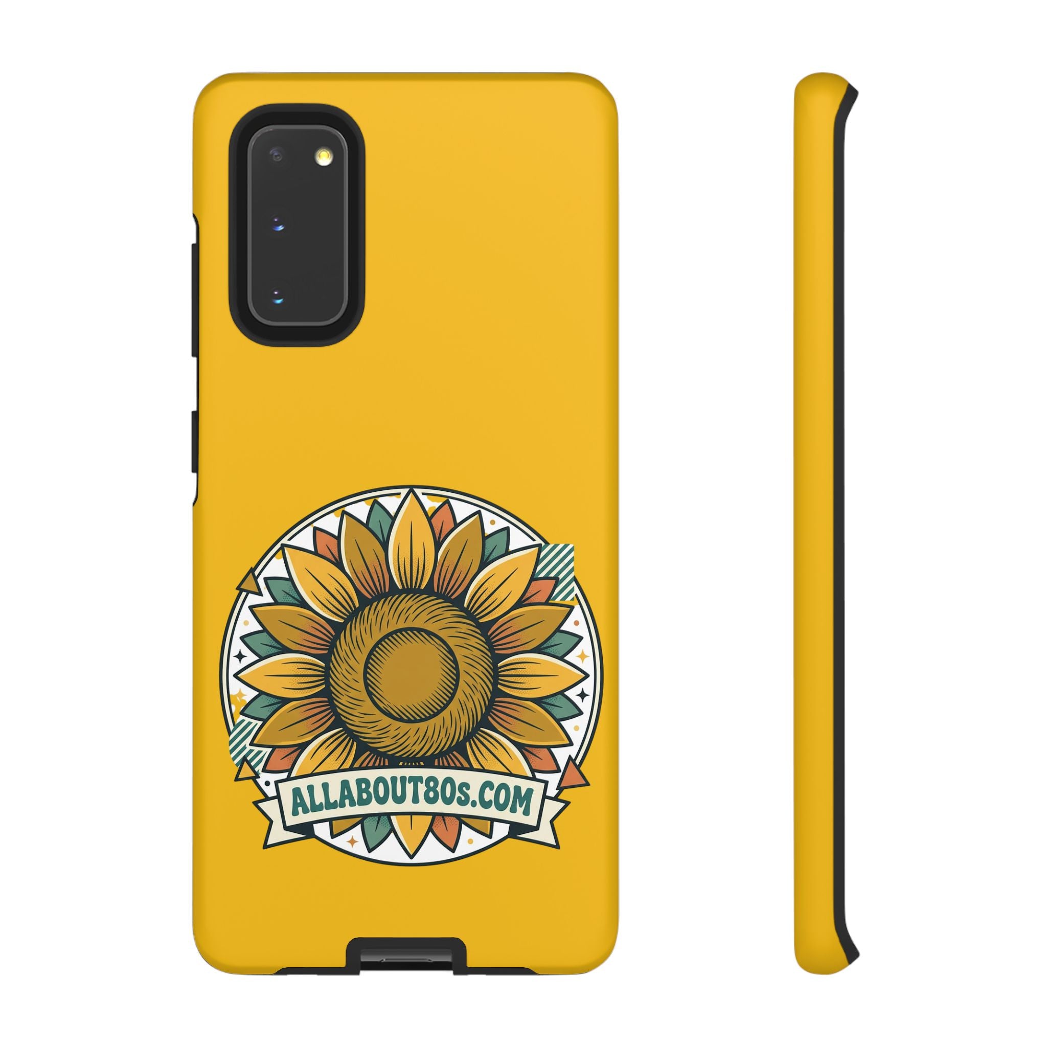 Sunflower Logo Phone Case — AllAbout80s.com Yellow Protective Cover