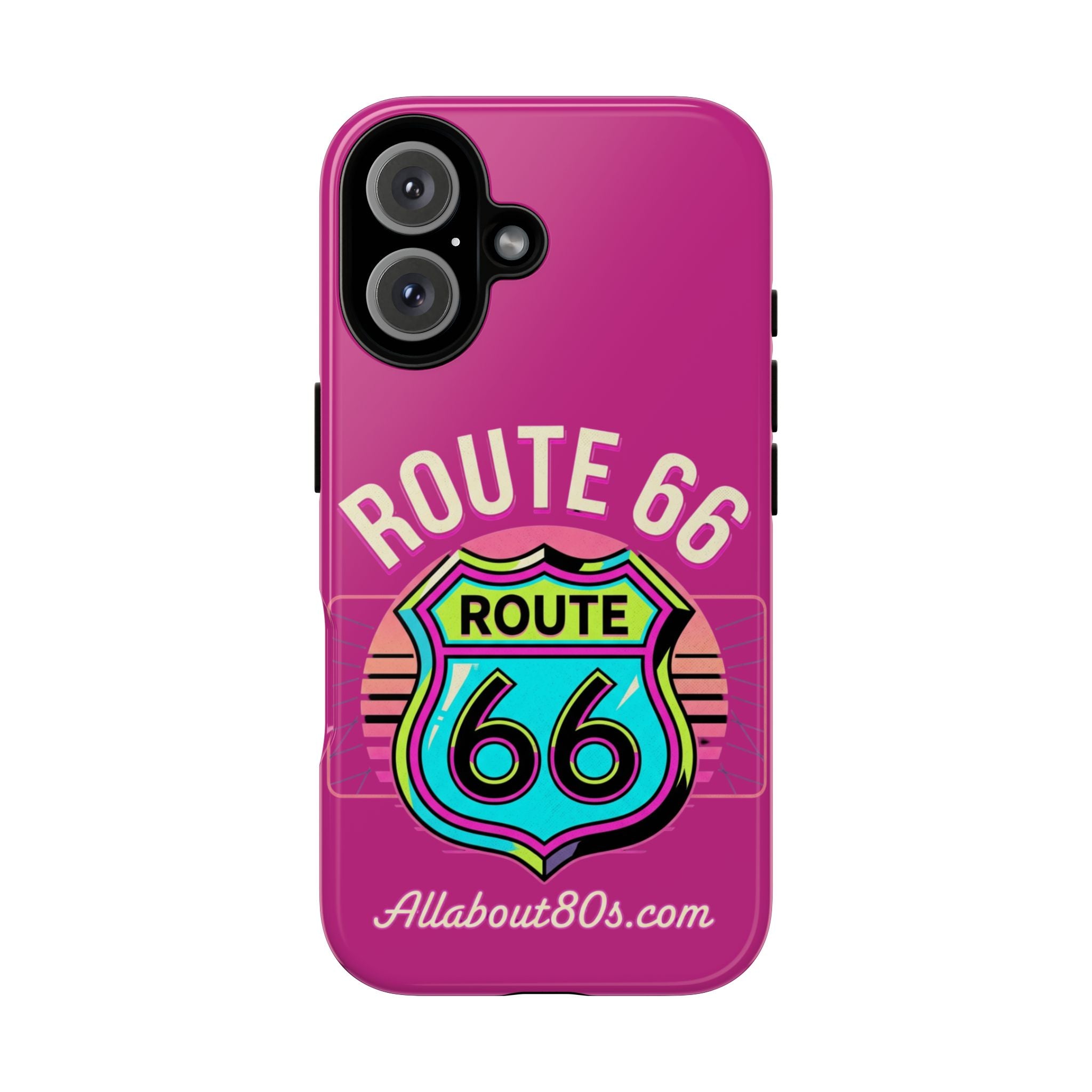Route 66 Phone Case — Retro Neon Road Trip iPhone Cover