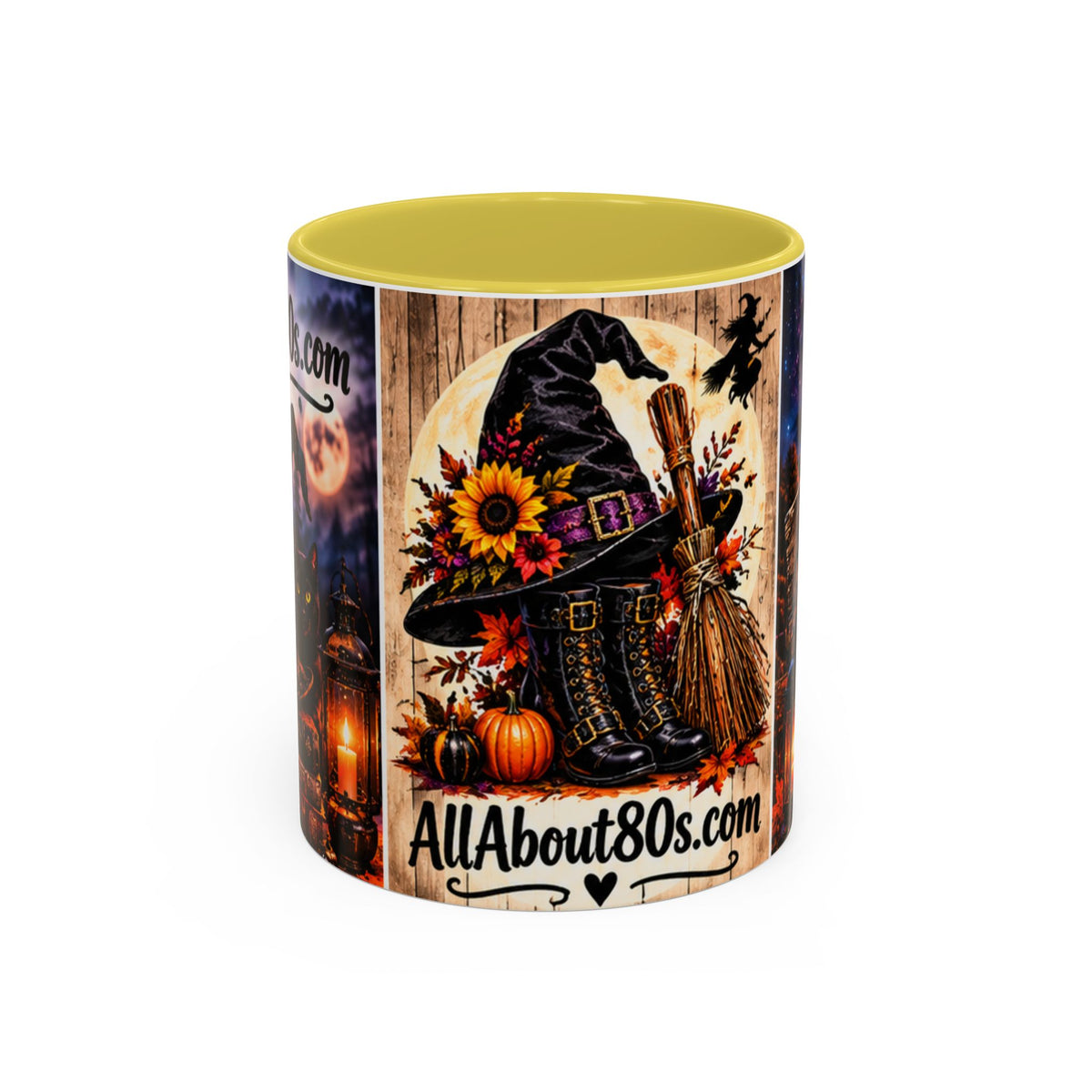 Halloween Witch Scene Coffee Mug — AllAbout80s.com Pumpkin & Moon 11oz/15oz