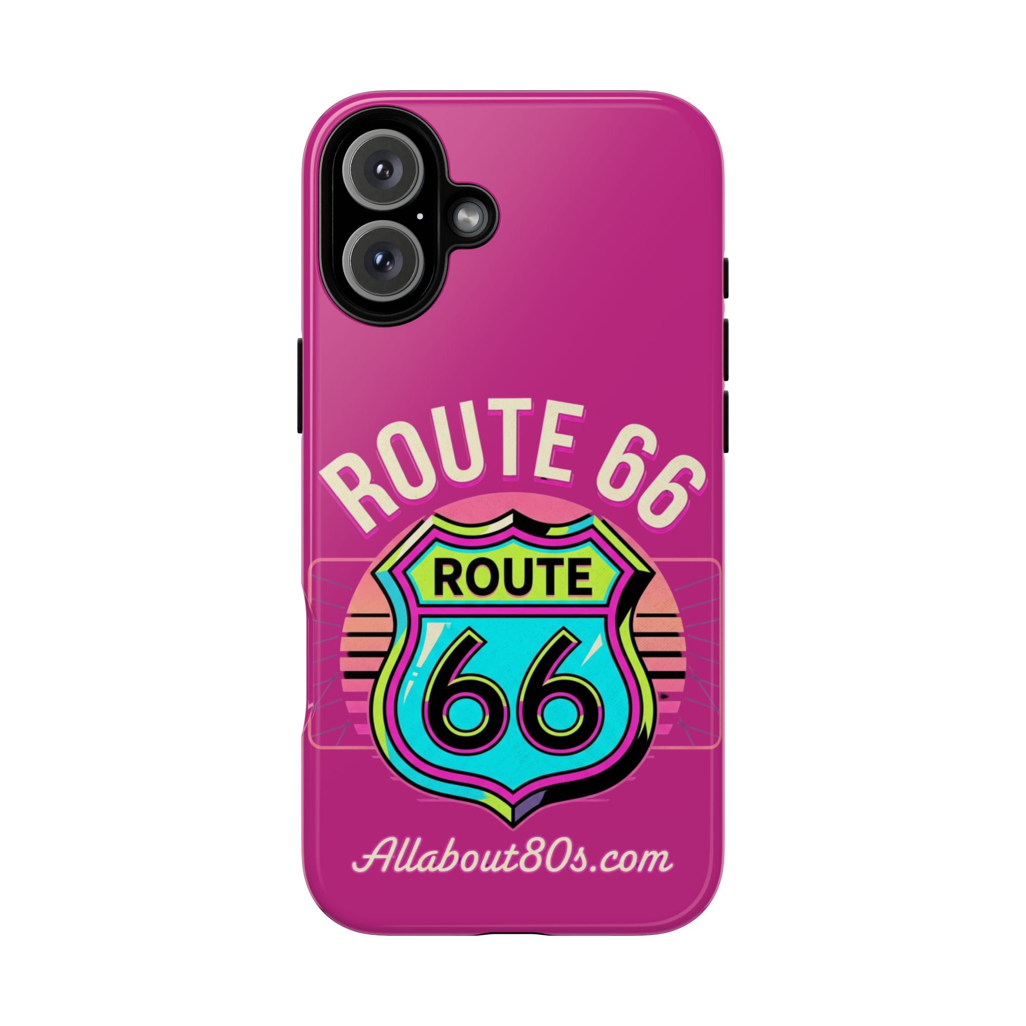 Route 66 Phone Case — Retro Neon Road Trip iPhone Cover