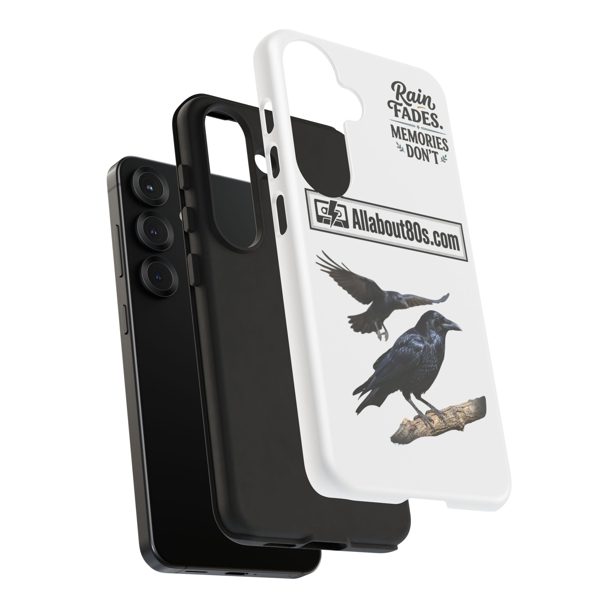 Raven Flight Phone Case — Protective iPhone Case with Black Crow Design