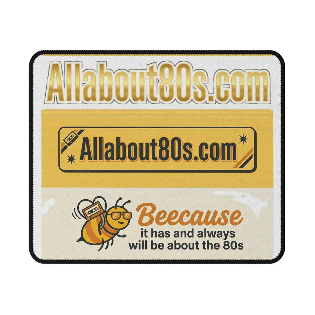 80s Retro Logo Mouse Pad — 'Allabout80s.com' Beecause Vintage Gaming Desk Mat