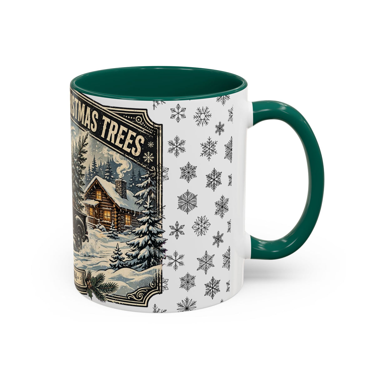Farm Fresh Christmas Trees Vintage Truck Holiday Mug