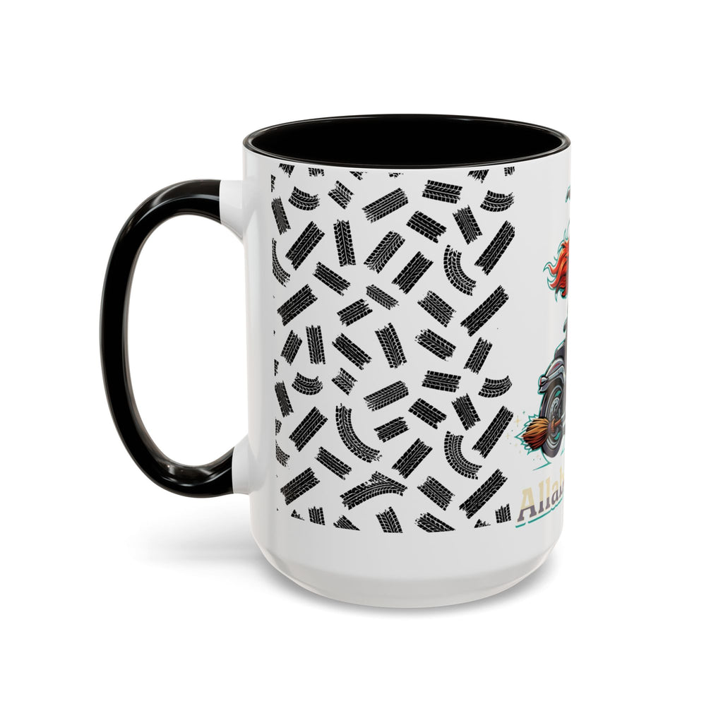 Witch Motorcycle Mug — Red-Haired Biker Witch Ceramic Coffee Cup