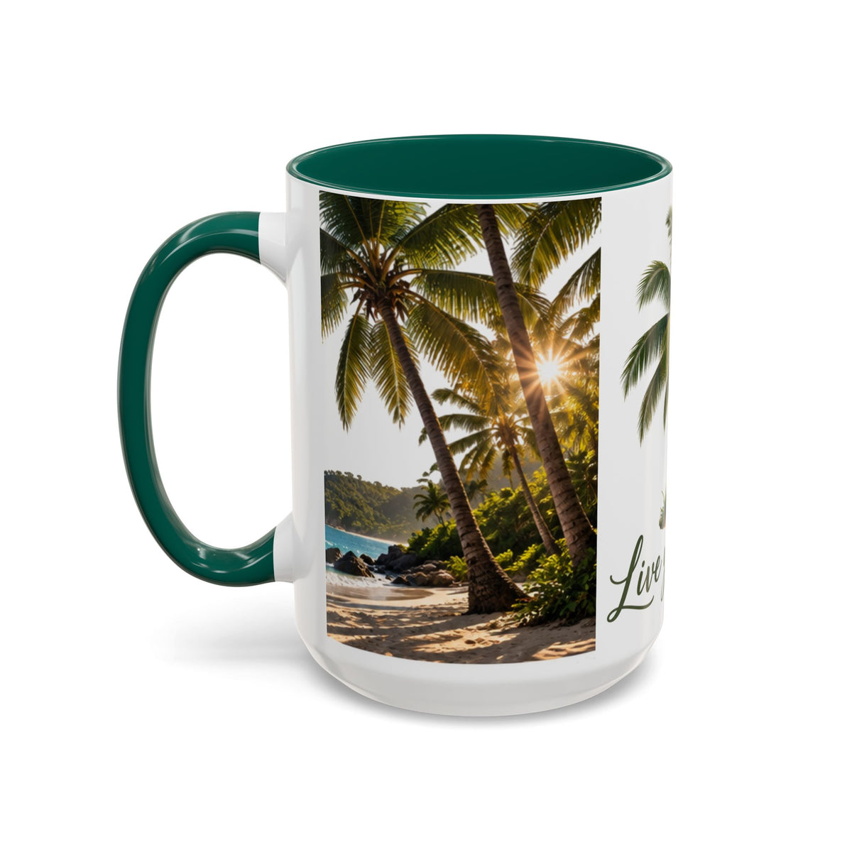 Live Your Dreams Palm Tree Mug