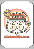 Route 66 Retro Greeting Card — 80s Vintage Flat Card with Envelope