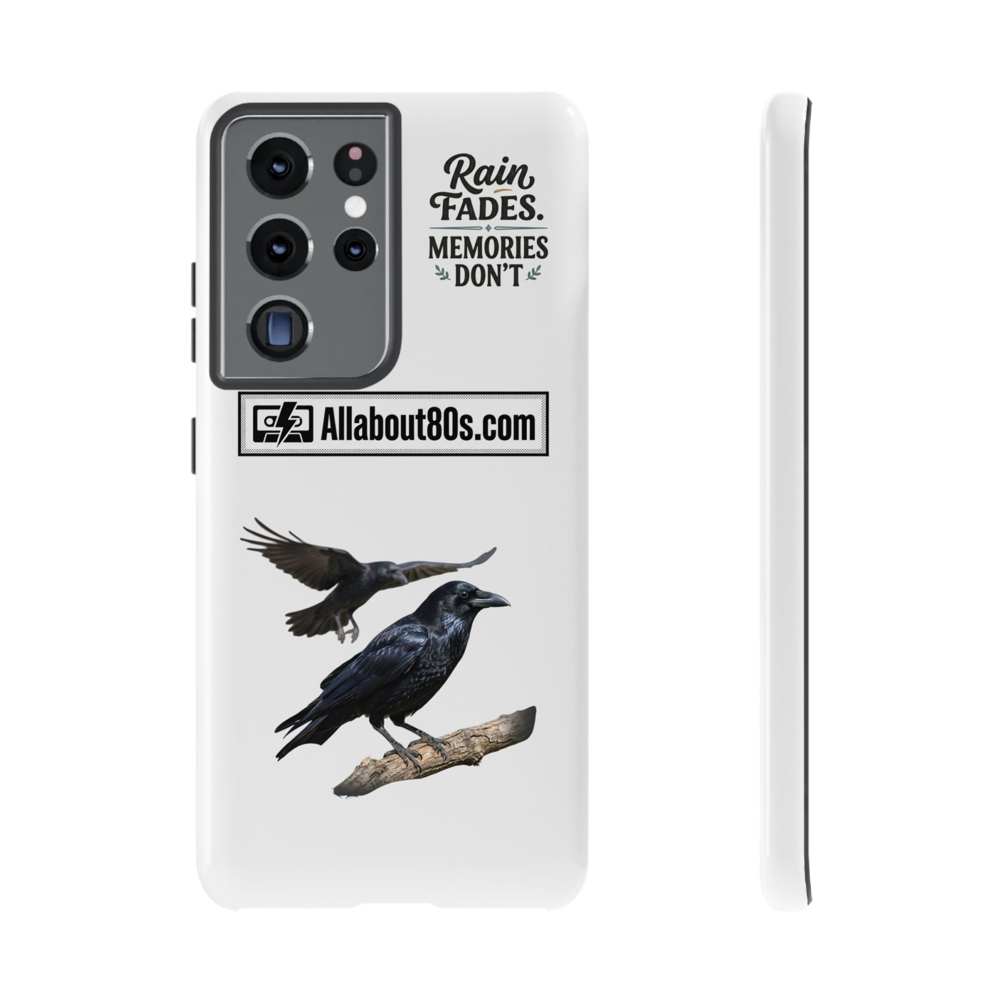 Raven Flight Phone Case — Protective iPhone Case with Black Crow Design