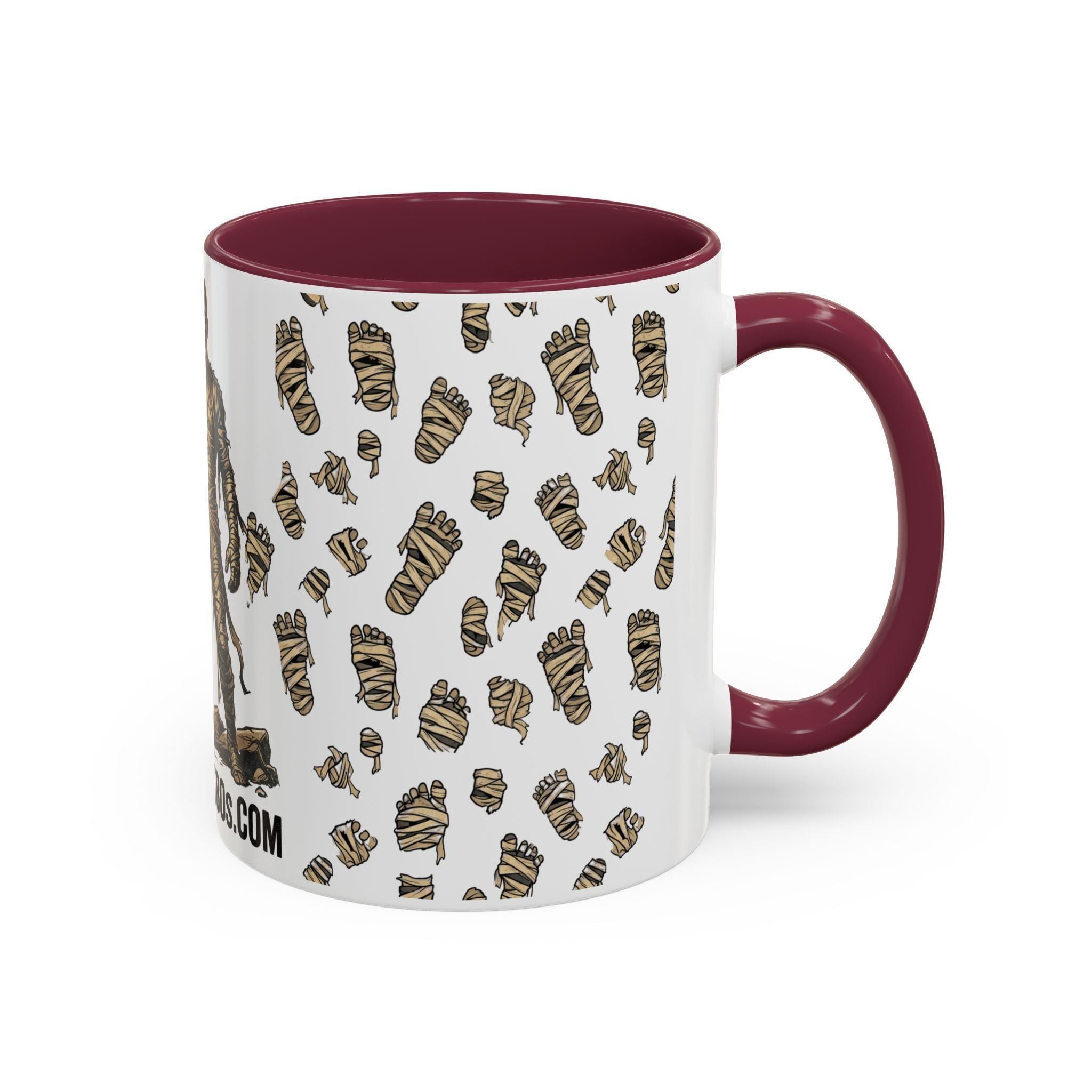 Mummy Pattern Coffee Mug (11oz & 15oz) – Retro Monster Tea Cup with AllAbout80s.com Design