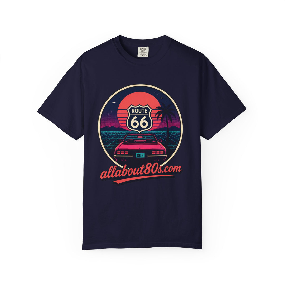Route 66 80s Retro T-Shirt — AllAbout80s.com Vintage Sunset Tee