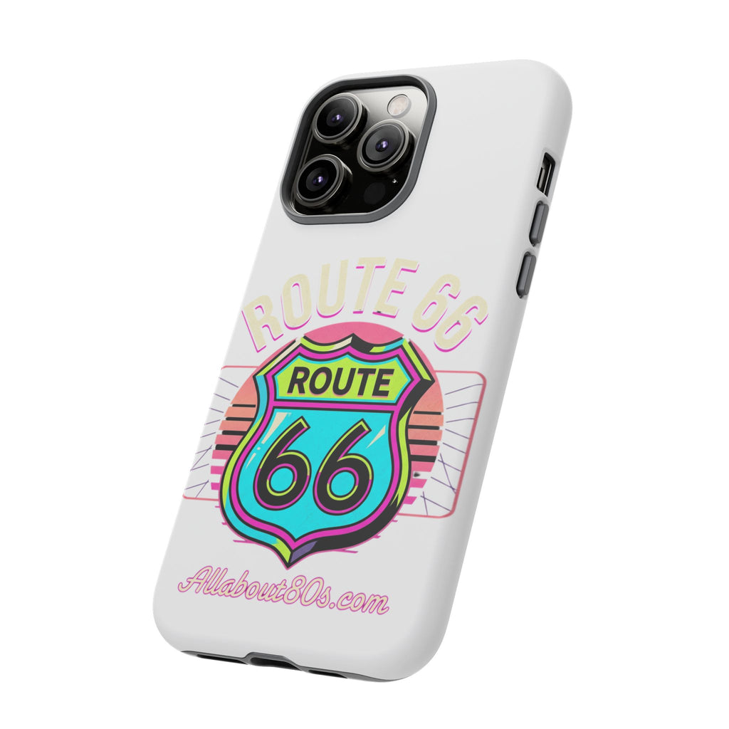 Route 66 Neon Phone Case — Retro Road Trip iPhone Cover