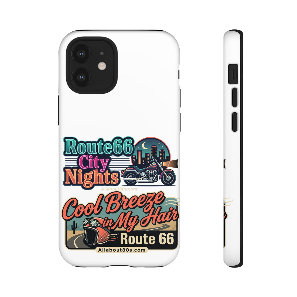 Phone Case — Route 66 City Nights Motorcycle Design